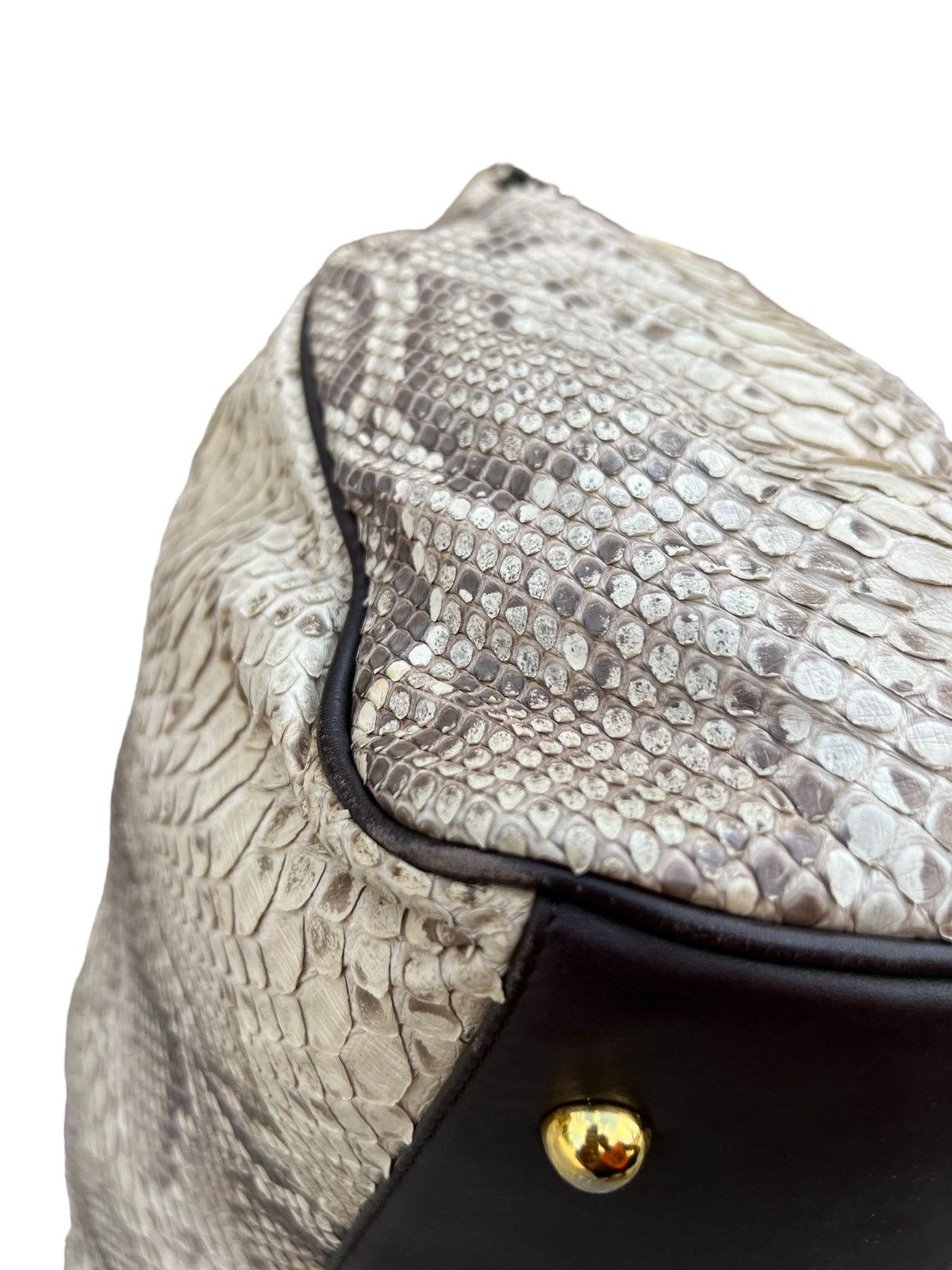 Leather Vin Don Japan Snake Skin Leather Birkin Bag Size ONE SIZE - 13 Thumbnail