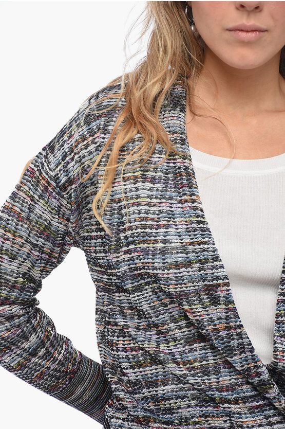 Missoni og1mm0724 Stretch Fabric Breasted Cardigan in Multicolor Size S / US 4 / IT 40 - 3 Thumbnail