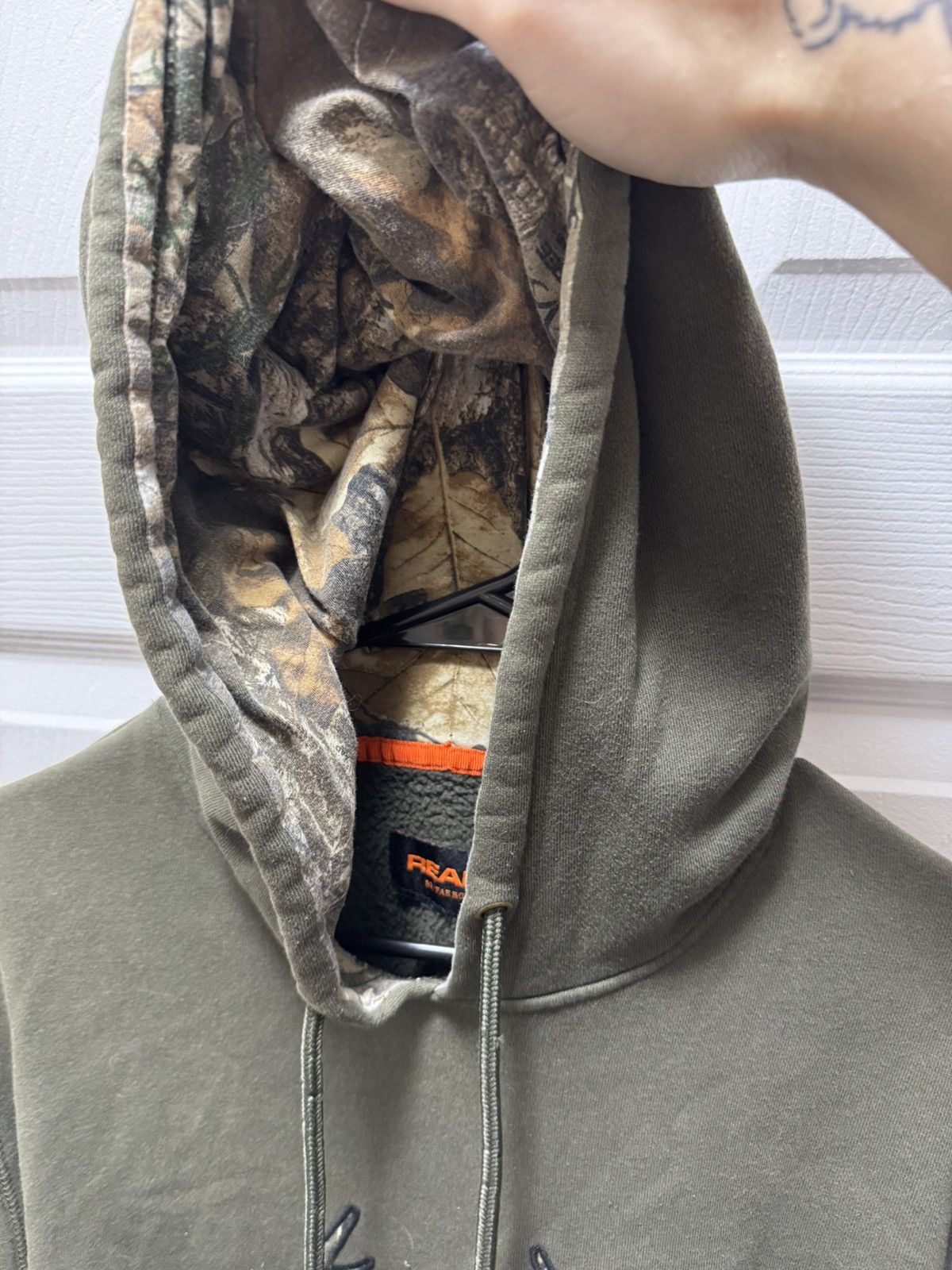 Realtree RealTree Real Tree Camo Fleece Vintage Green Logo Hoodie Size US L / EU 52-54 / 3 - 3 Thumbnail