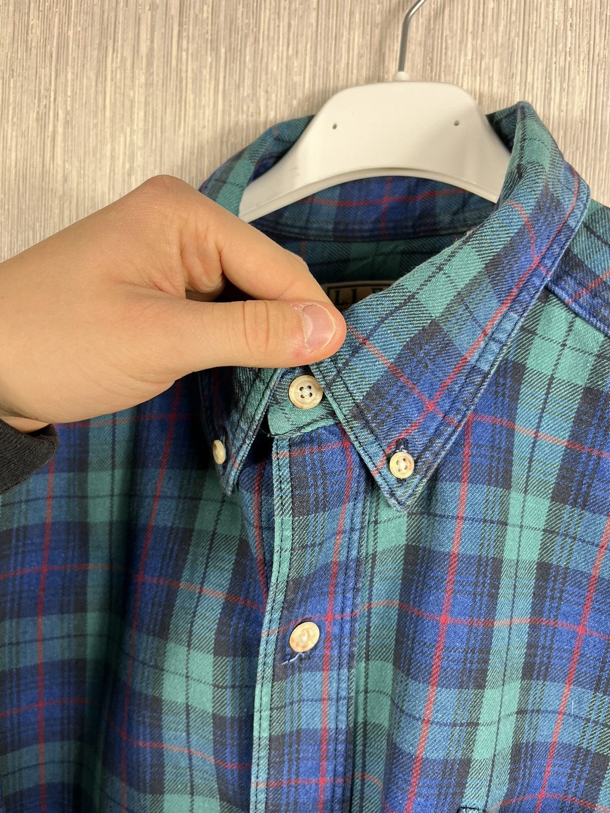 Flannel × L.L. Bean Vintage LL Bean plaid tartan flannel shirt USA with pocket Size US L / EU 52-54 / 3 - 15 Thumbnail