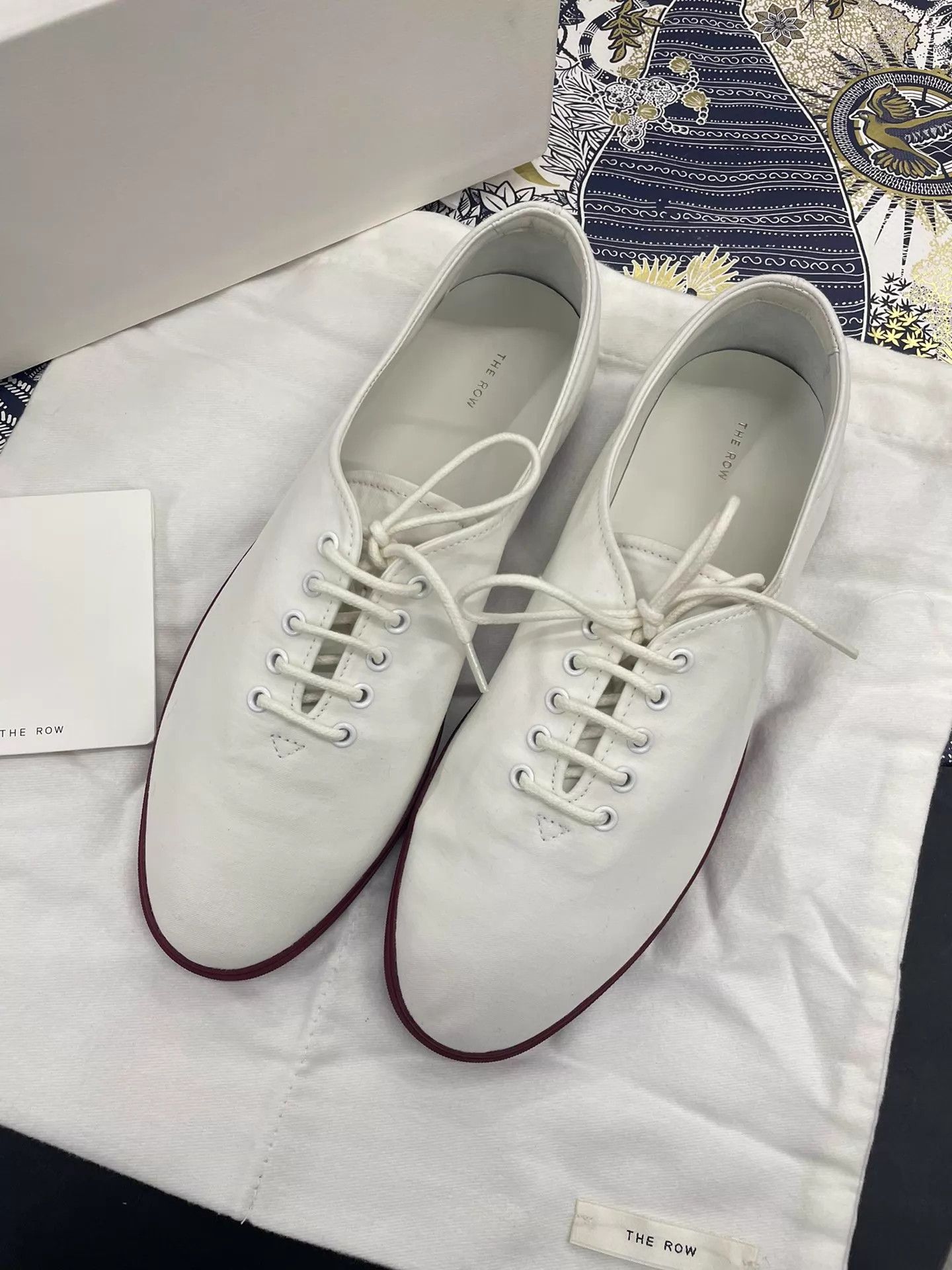 The Row The Row Red Sole Canvas White Sneakers 37 Size US 6.5 / IT 36.5 - 1 Thumbnail