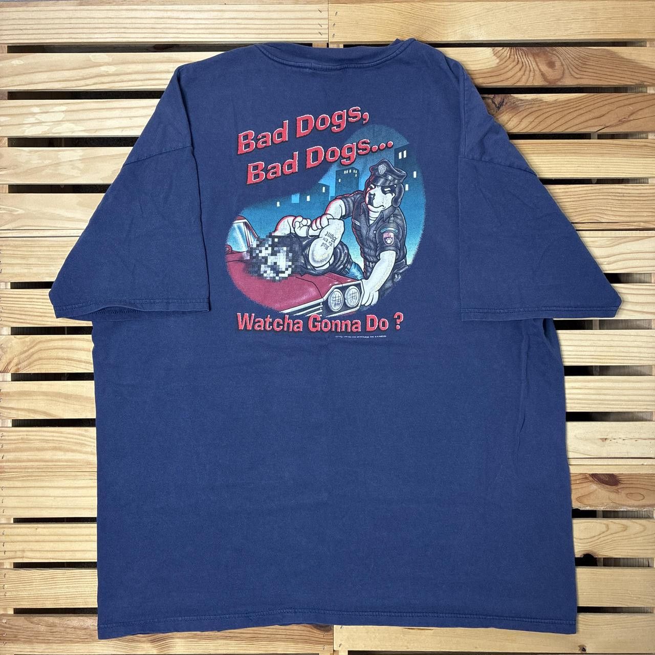 Big Dogs Vintage Big Dogs 1999 Navy Blue Classic Cops Tee Size 2XL Size US XXL / EU 58 / 5 - 1 Thumbnail