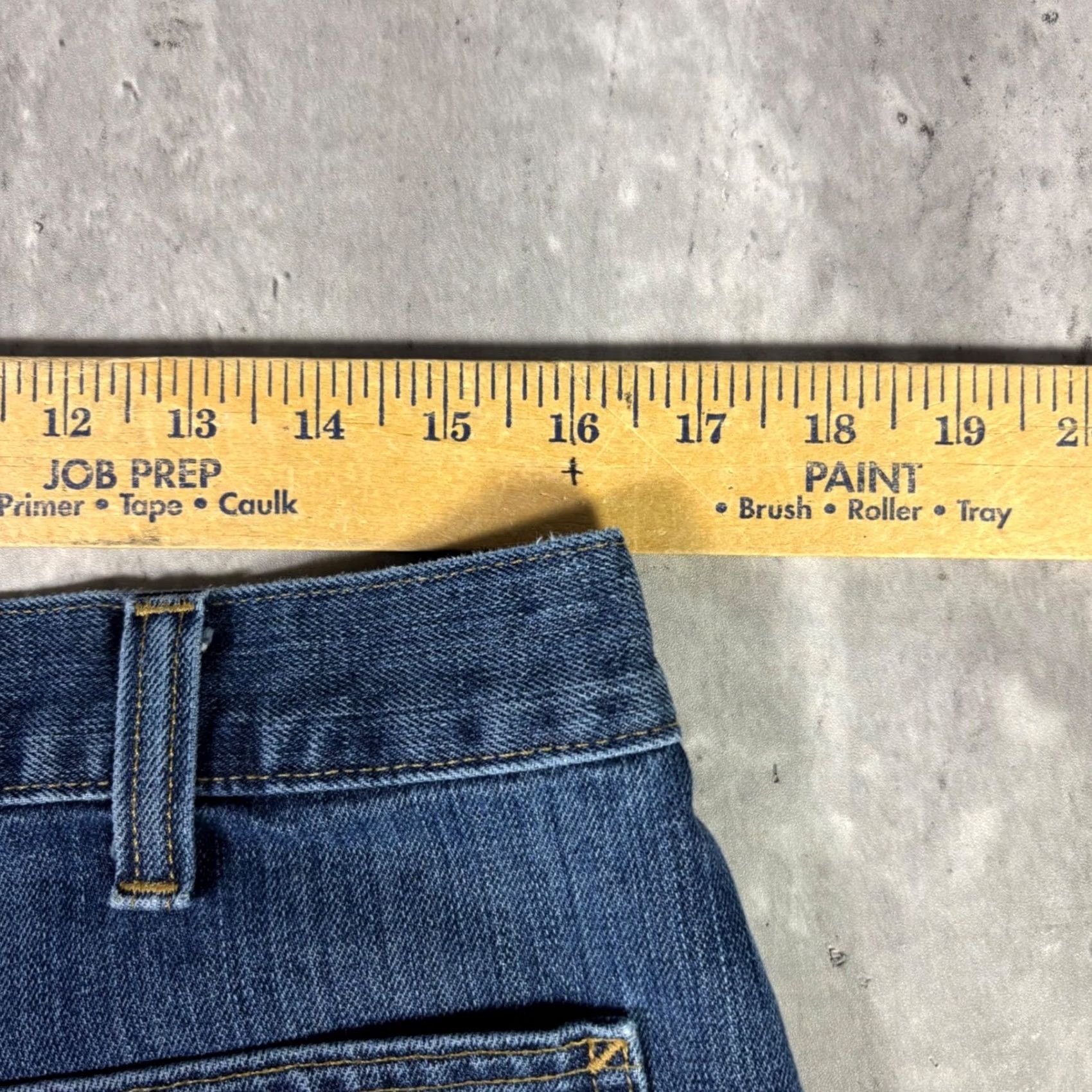 Carhartt Carhartt Jeans Mens 32x30 Relaxed Fit Carpenter Blue Denim Distressed 5-Pocket Hem Work Mens Clothing Jeans Size US 32 / EU 48 - 5 Thumbnail