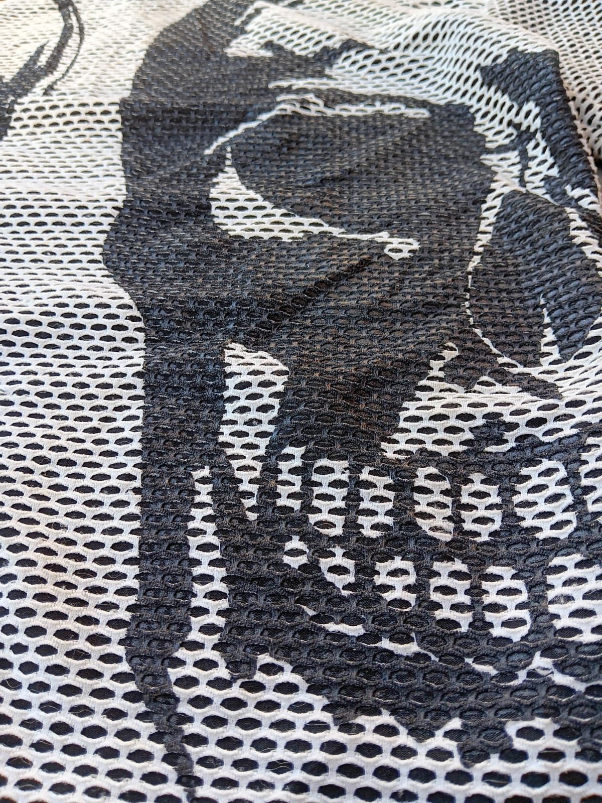 Japanese Brand Sensual PMA big skull pattern double layer mesh tee Size US L / EU 52-54 / 3 - 4 Thumbnail