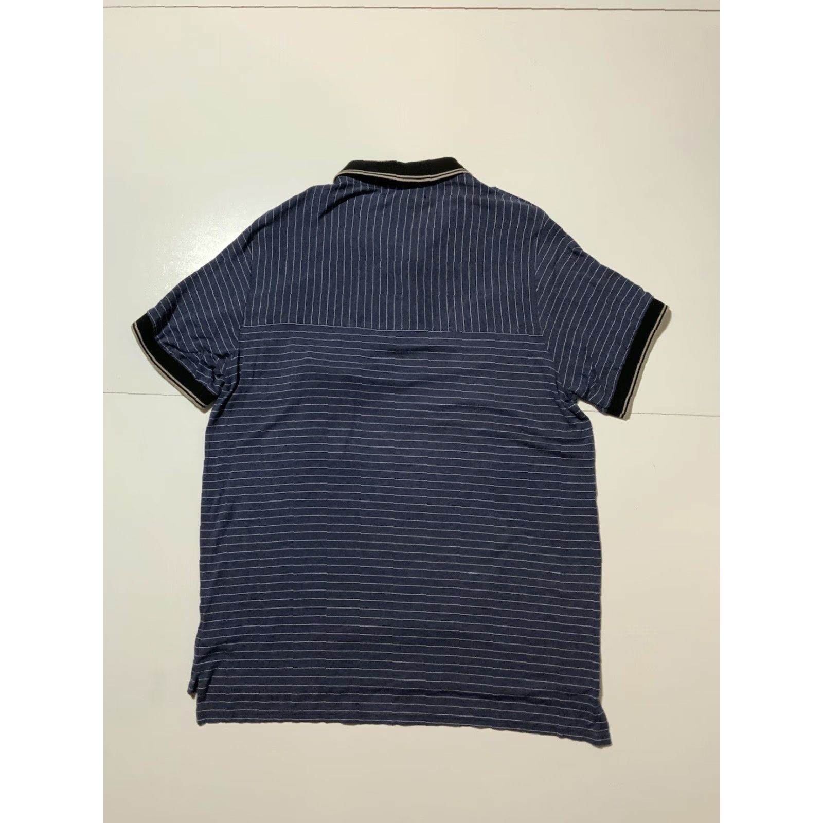 Vintage VINTAGE Morphine Generation Polo Shirt Stripe Blue White S/S Pocket Rayon L Men Size US L / EU 52-54 / 3 - 2 Thumbnail