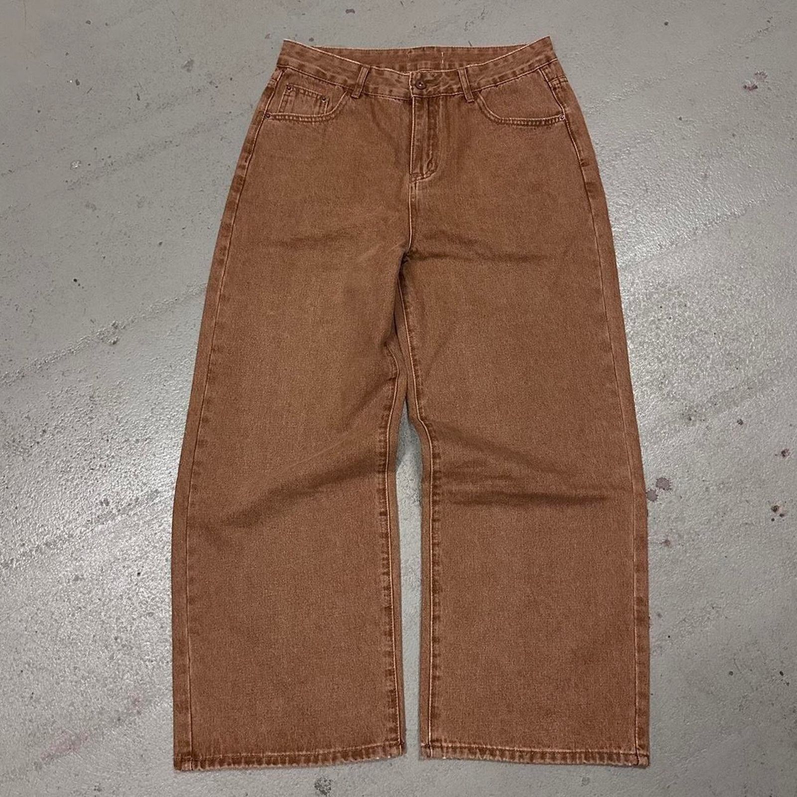 Other BAGGY BROWN WIDE LEG ESSENTIAL WAIST 30 FLAT Size US 30 / EU 46 - 1 Thumbnail