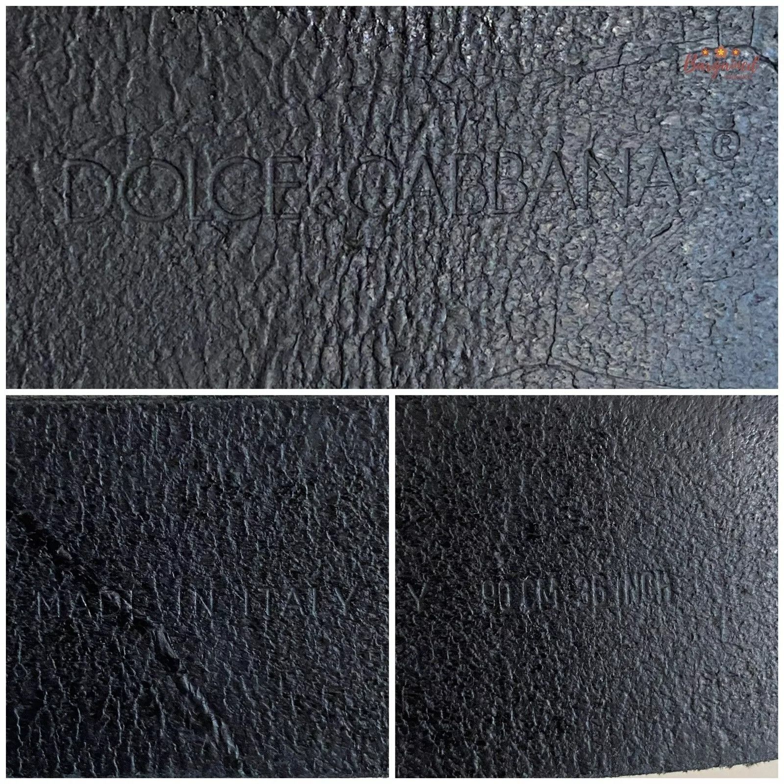 Dolce & Gabbana Dolce & Gabbana Black Leather DG Logo Gold Buckle Belt Size 32 - 9 Thumbnail