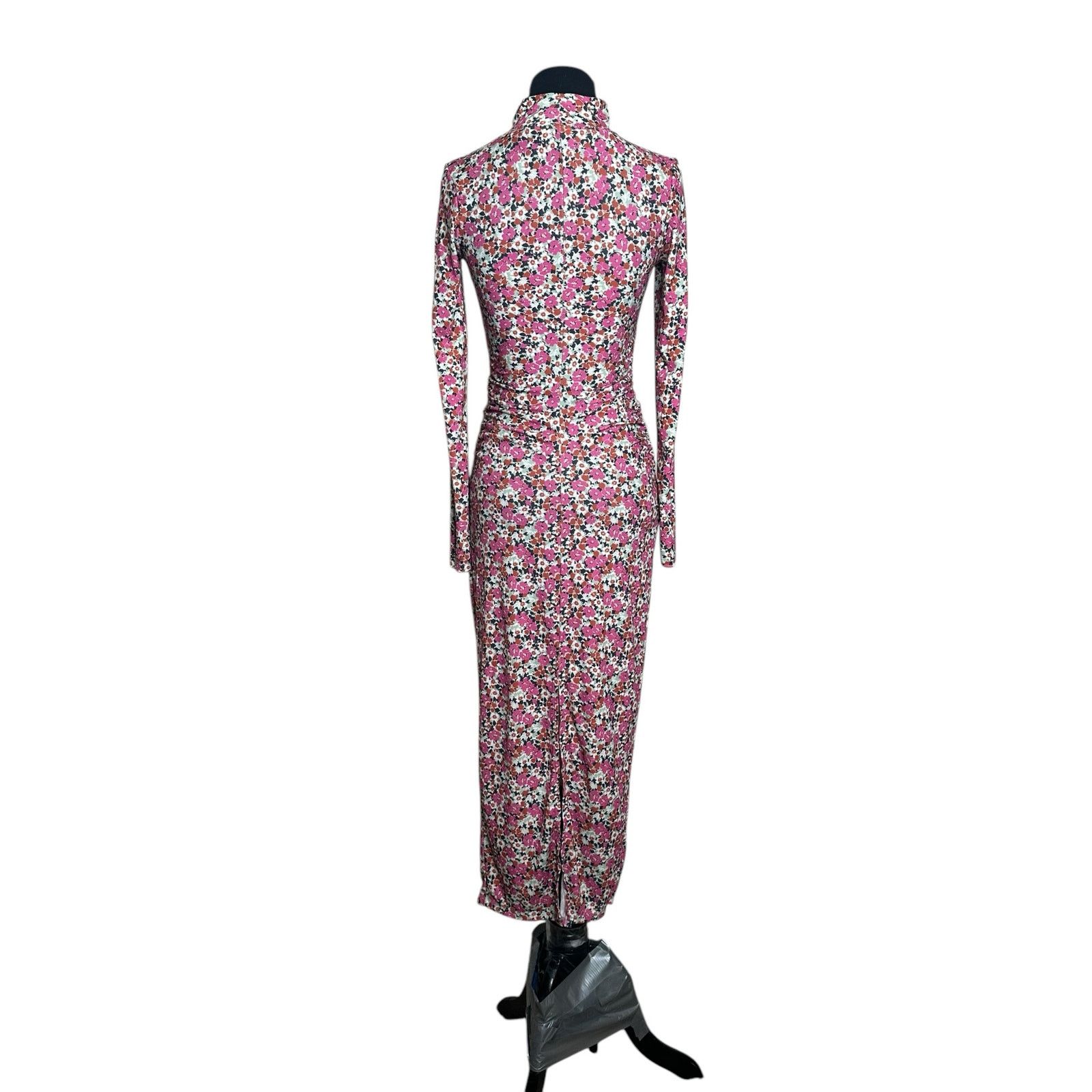 Zara Zara pink floral long sleeves maxi pencil dress size Small Size S / US 4 / IT 40 - 2 Thumbnail