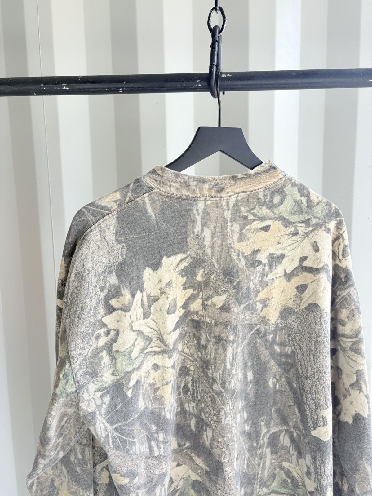 Vintage Camo Mock Neck Sun faded Long Sleeve Shirt Distressed Thrash Size US XL / EU 56 / 4 - 5 Thumbnail