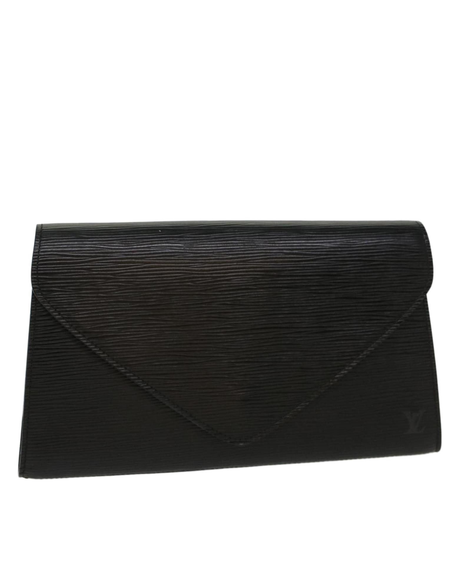 image of Louis Vuitton Black Epi Art Deco Clutch Bag, Women's