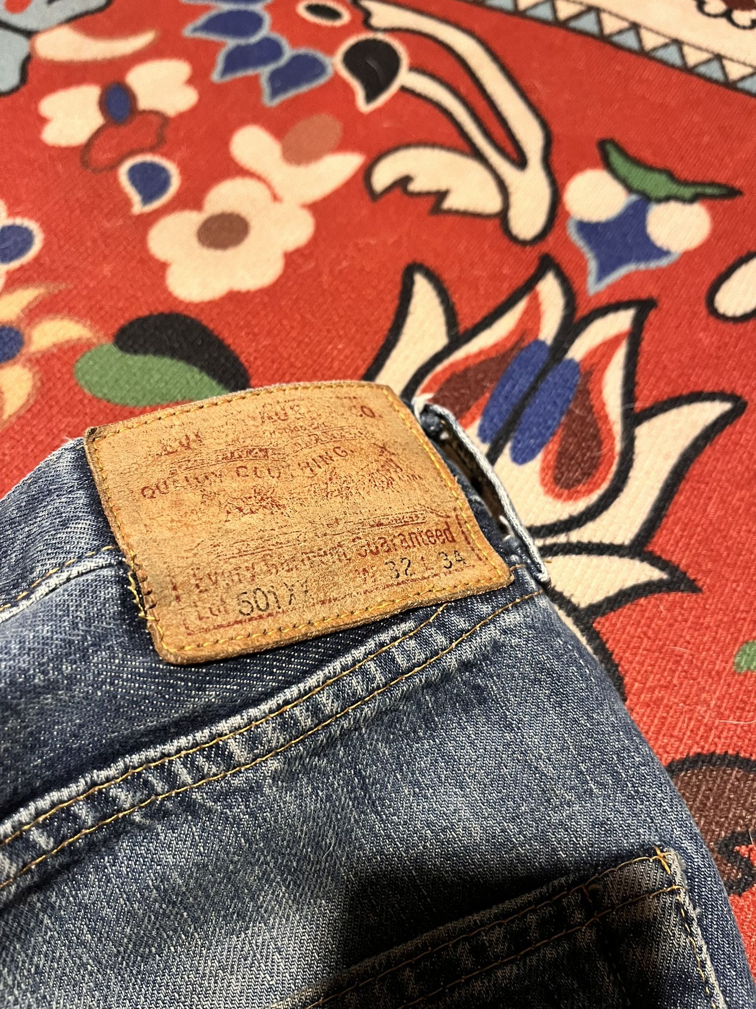 LVC × Levi's Vintage Clothing LVC BigE 47501-0175 Levi's Vintage Clothing Damage Jeans Size US 34 / EU 50 - 6 Thumbnail