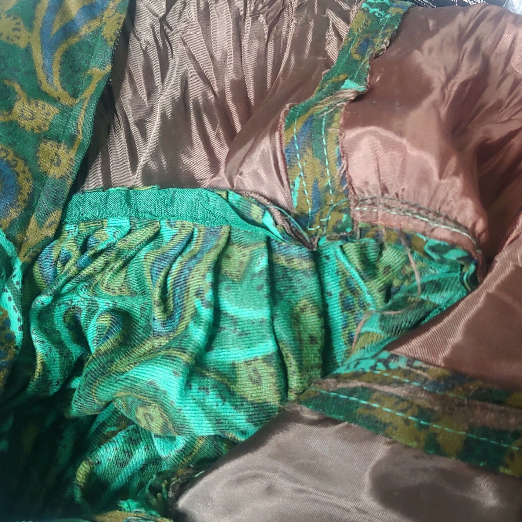 Sears Kerrybrook Sears Roebuck Dress Green Paisley Long Sleeve Size 14 Size 4XL / US 24-26 - 6 Thumbnail
