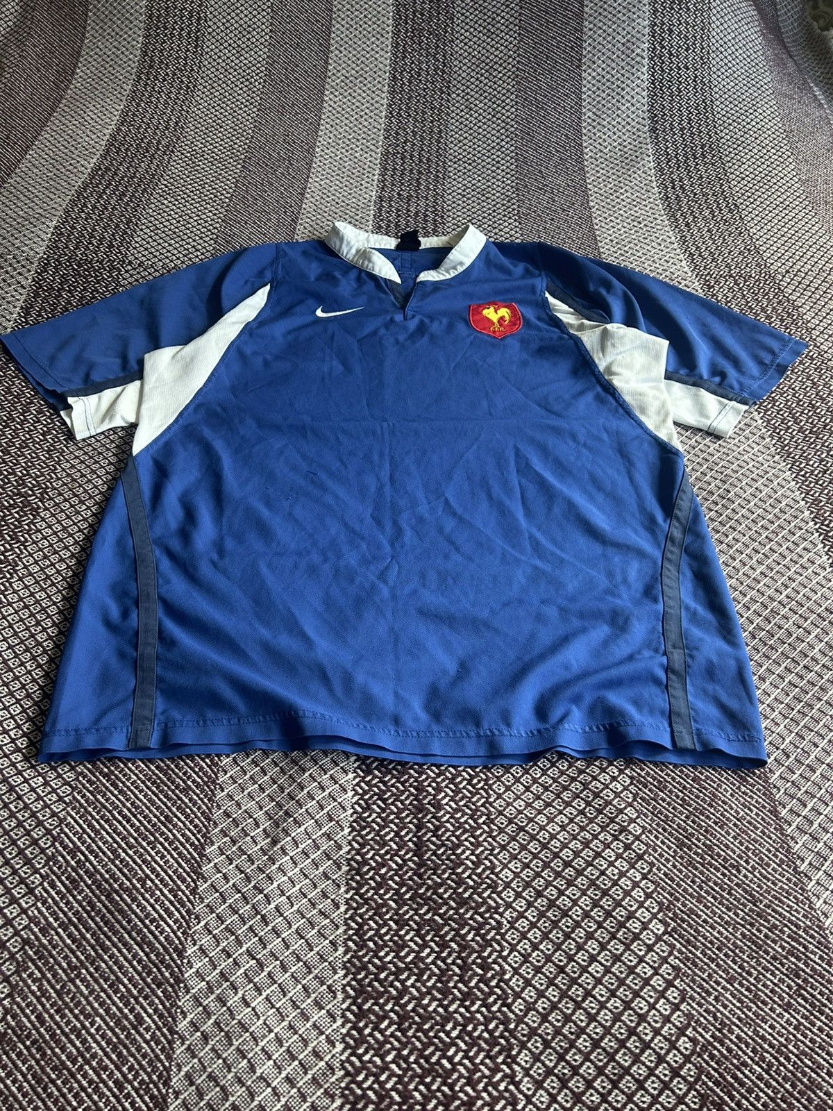 Nike Vintage Nike x France National Rugby Jersey 90s Streetwear Size US L / EU 52-54 / 3 - 4 Thumbnail