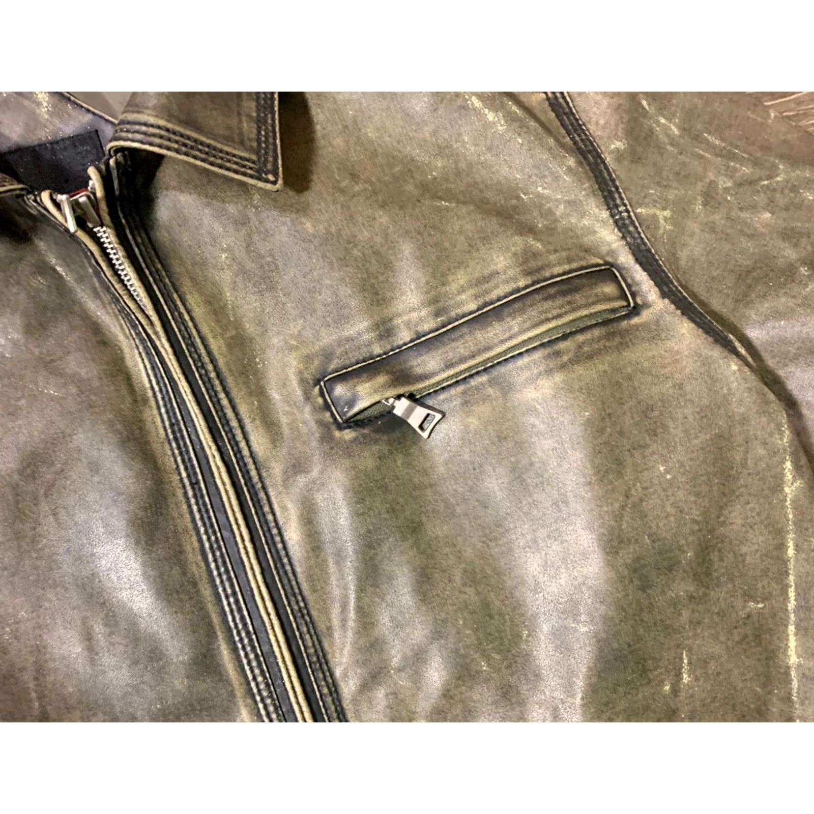 Vintage Distressed BKE Buckle 67 Faux Leather Jacket Mens Brown Large Size US L / EU 52-54 / 3 - 2 Thumbnail