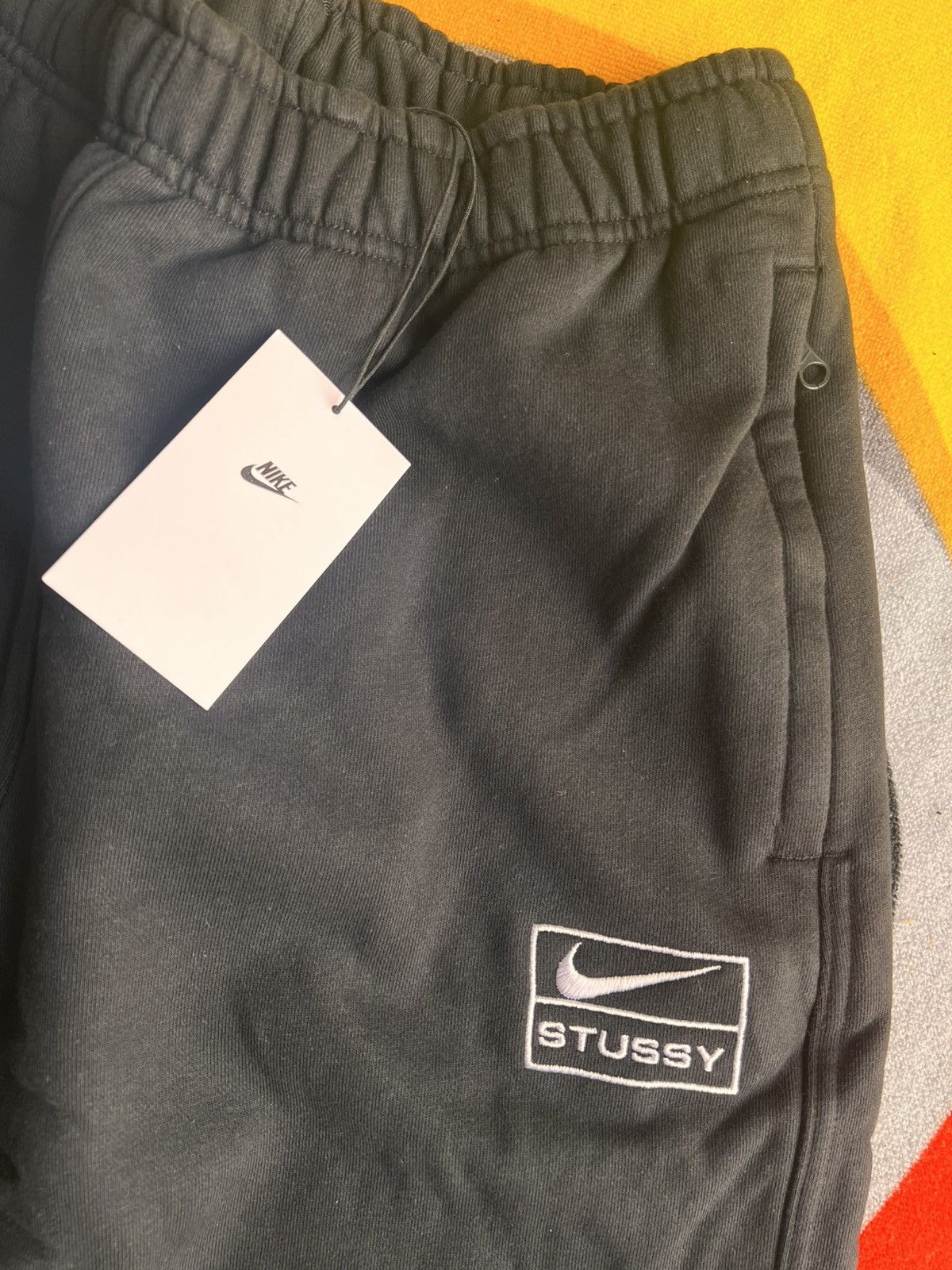 Nike × Stussy S - Nike Stussy Fleece Sweatpant Black FW25 jogger pant logo Size US 32 / EU 48 - 4 Thumbnail