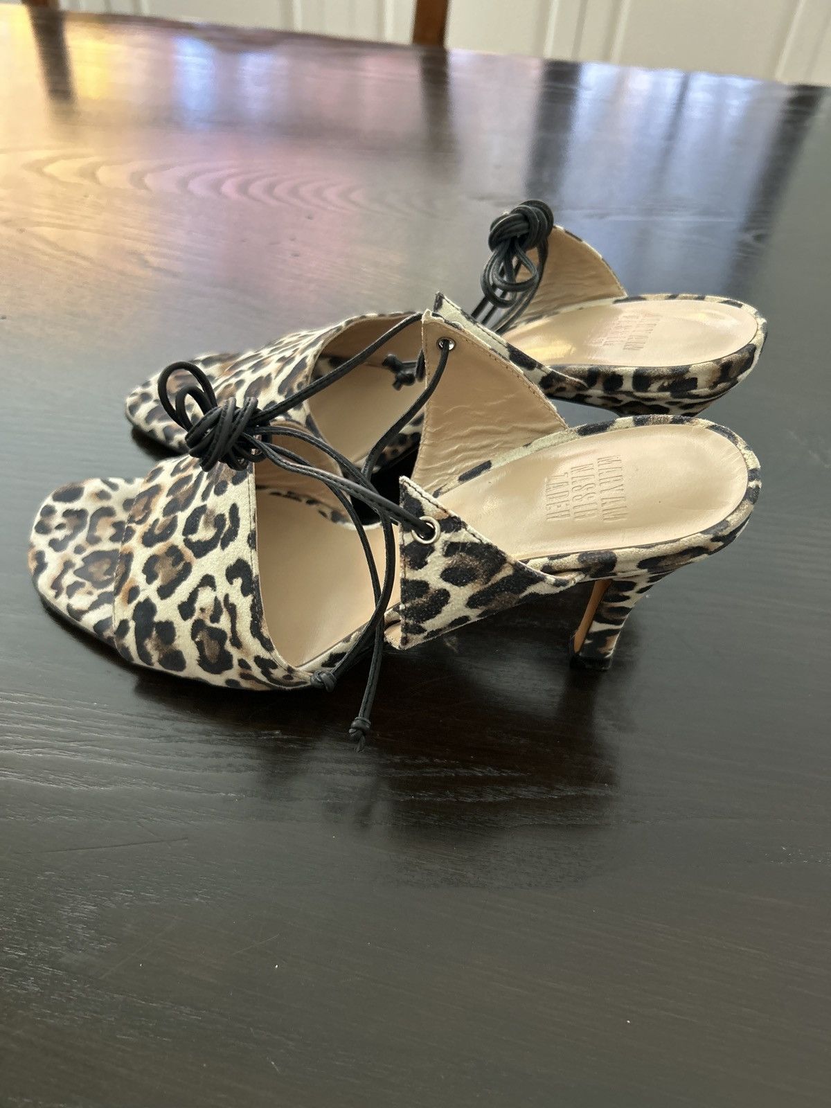 Maryam Nassir Zadeh Cheetah heels open toe heels Size US 10 / IT 40 - 6 Thumbnail