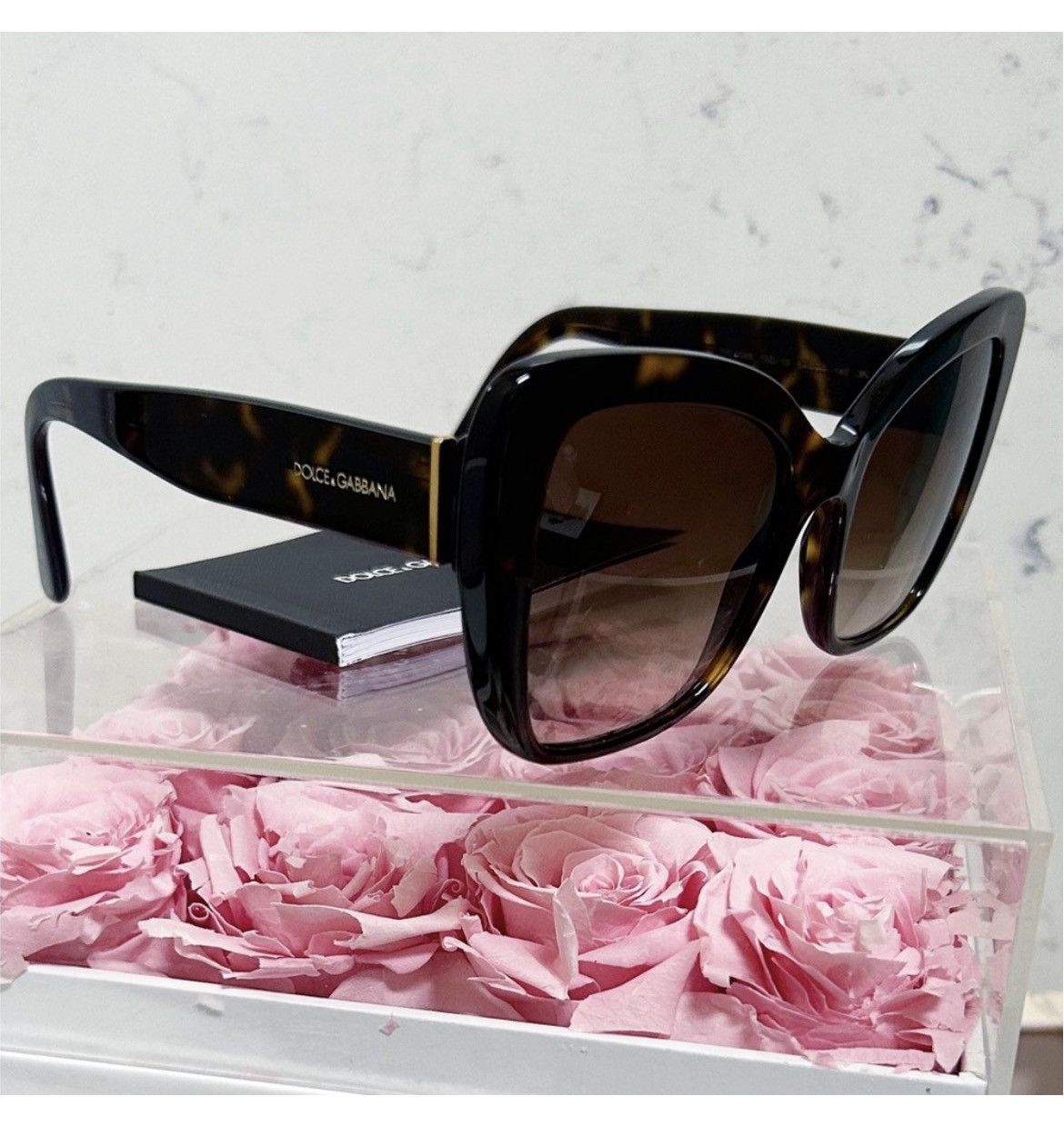 Dolce & Gabbana Authentic Dolce & Gabbana Havana DG4348 Butterfly Sunglasses Size ONE SIZE - 11 Thumbnail