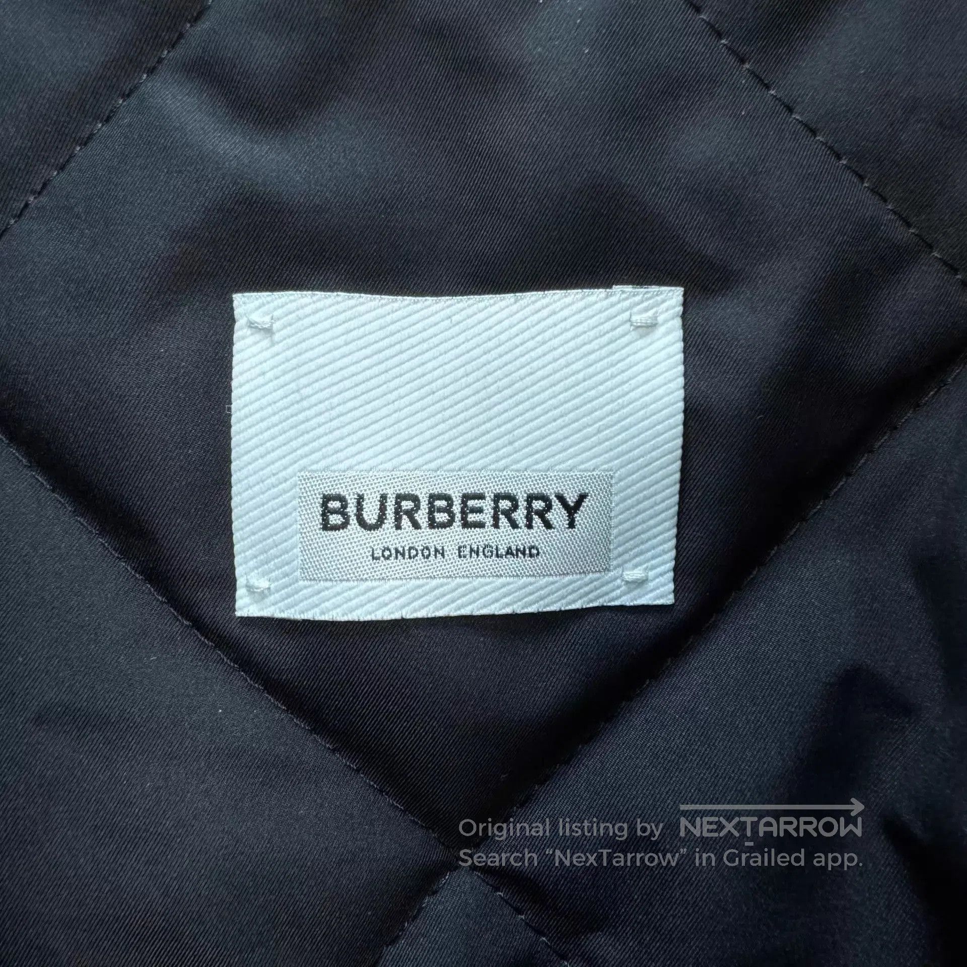 Burberry Black Long Button-Up Coat with Patch Detail. Size US M / EU 48-50 / 2 - 6 Thumbnail