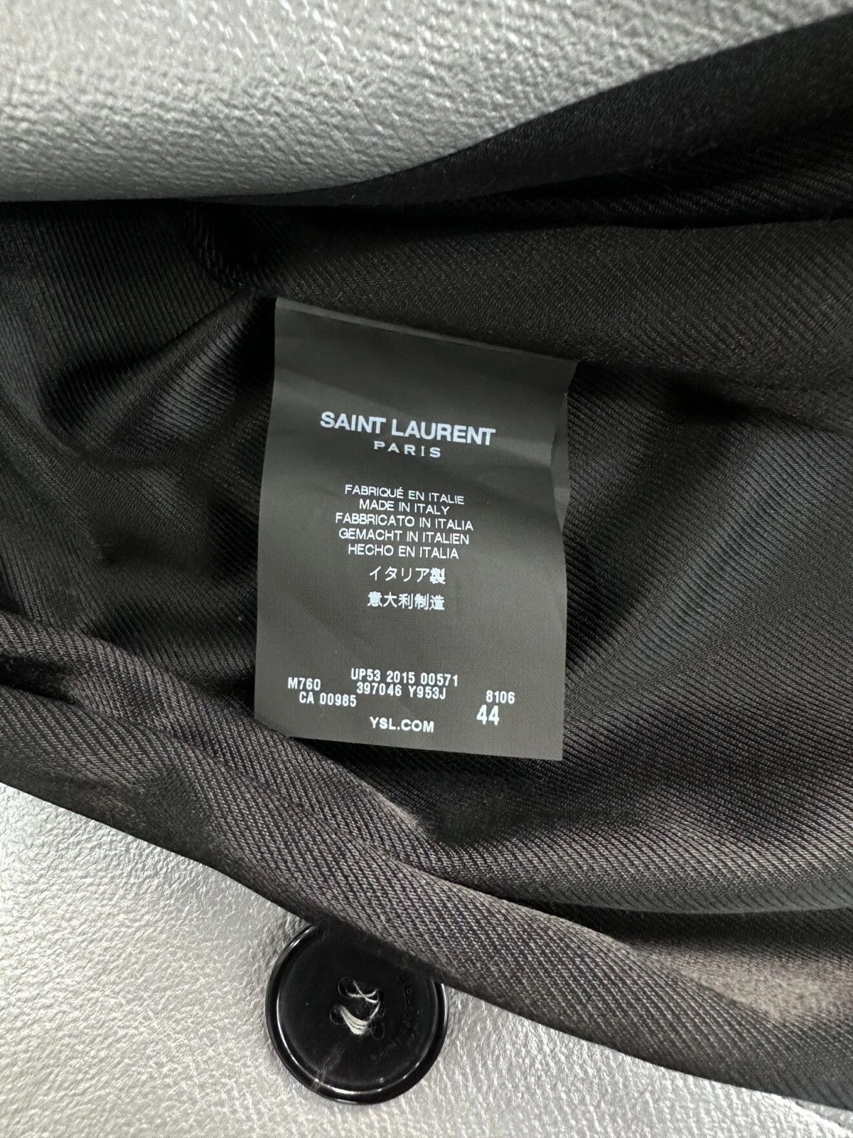 Saint Laurent Paris Silver Leather Coat Size US S / EU 44-46 / 1 - 4 Thumbnail