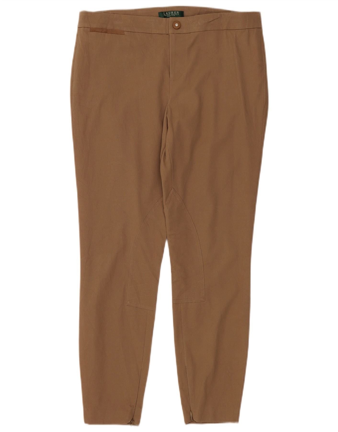 Ralph Lauren Womens Petite Casual Trousers US 10 Large W32 L27 Beige Size 28" / US 6 / IT 42 - 1 Thumbnail