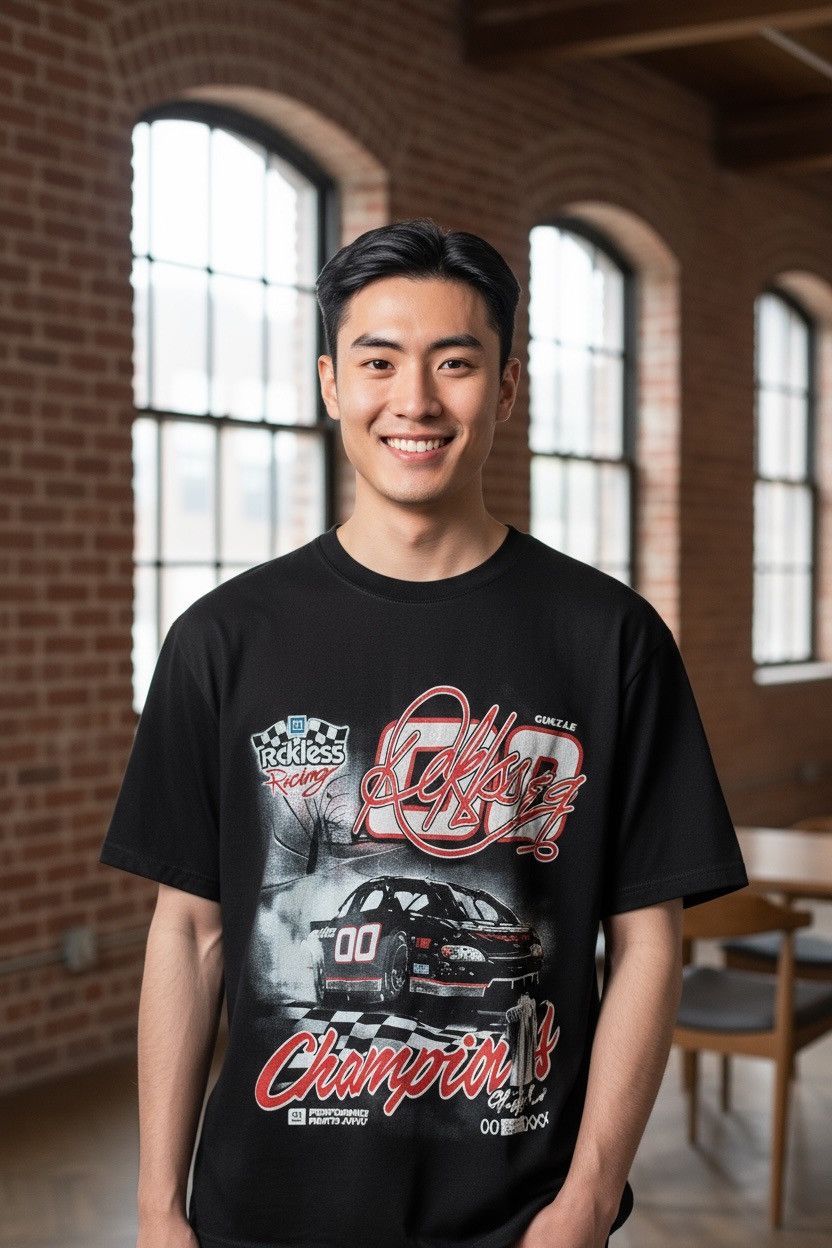 Young And Reckless Young & Reckless Men’s Medium Racing Champion Black T-Shirt Size US M / EU 48-50 / 2 - 1 Thumbnail