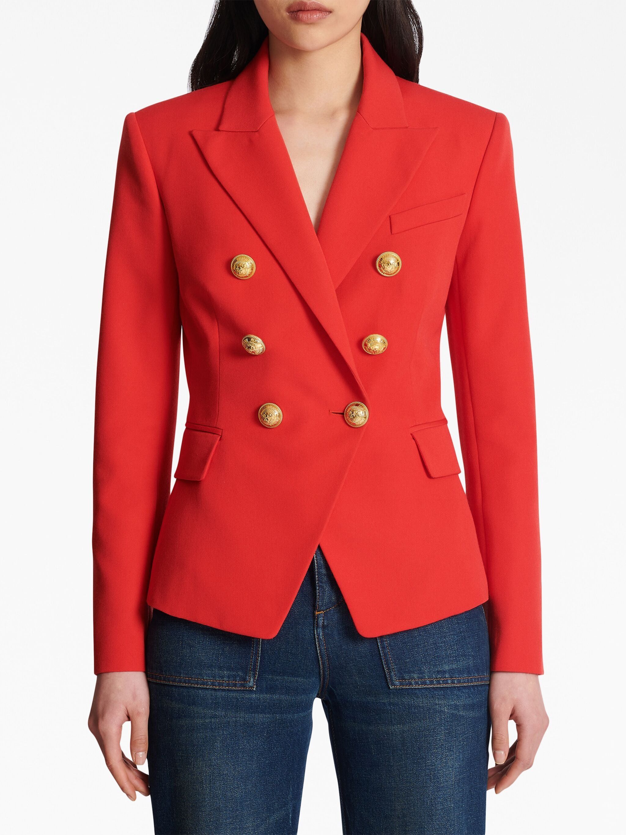 Balmain o1s1rm0624 Blazer in Red Size S / US 4 / IT 40 - 4 Thumbnail