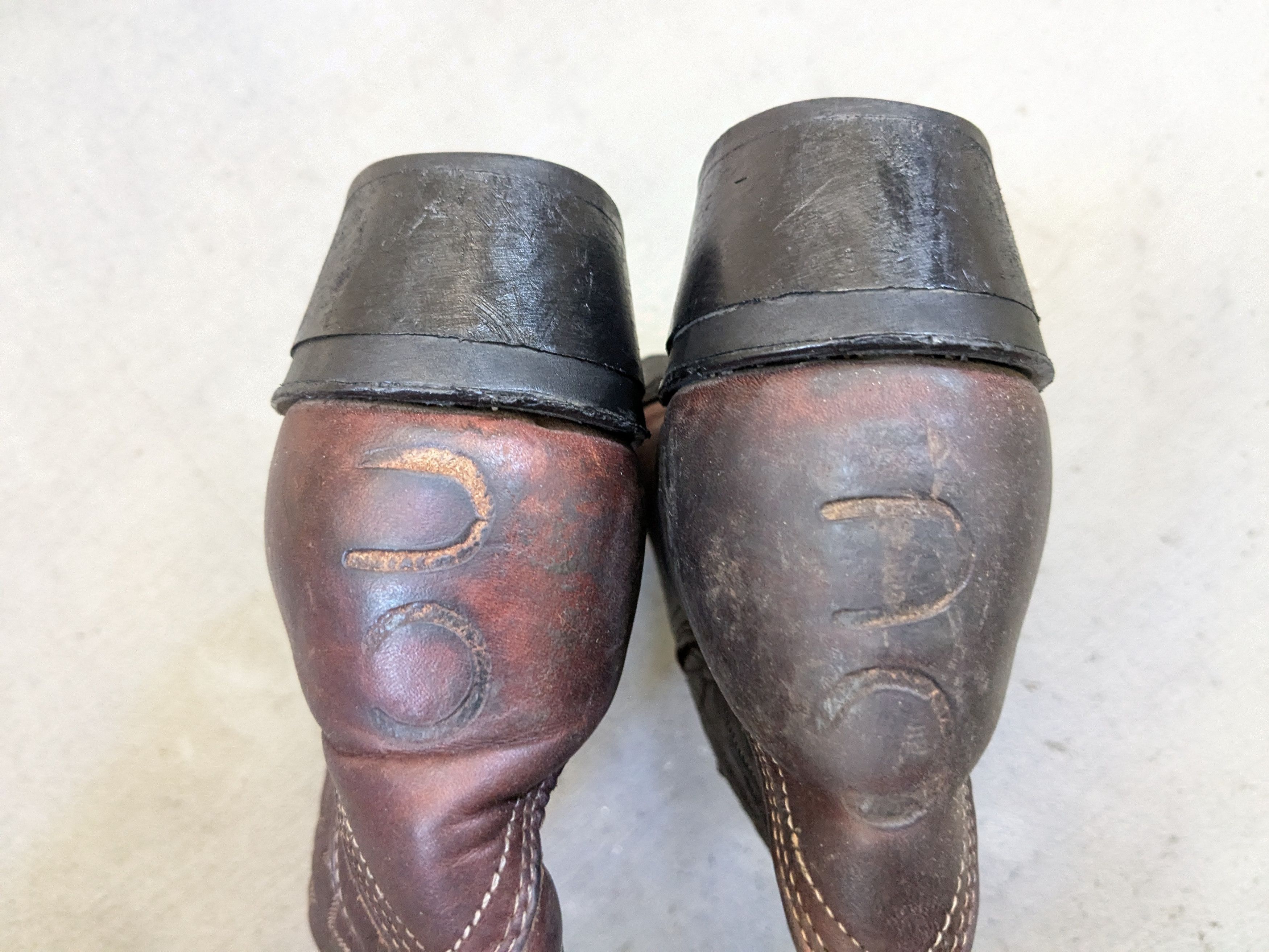 Genuine Leather Vintage Cowboy Boots 10.5 D Brown Leather Western Mexico Size US 10.5 / EU 43-44 - 14 Thumbnail