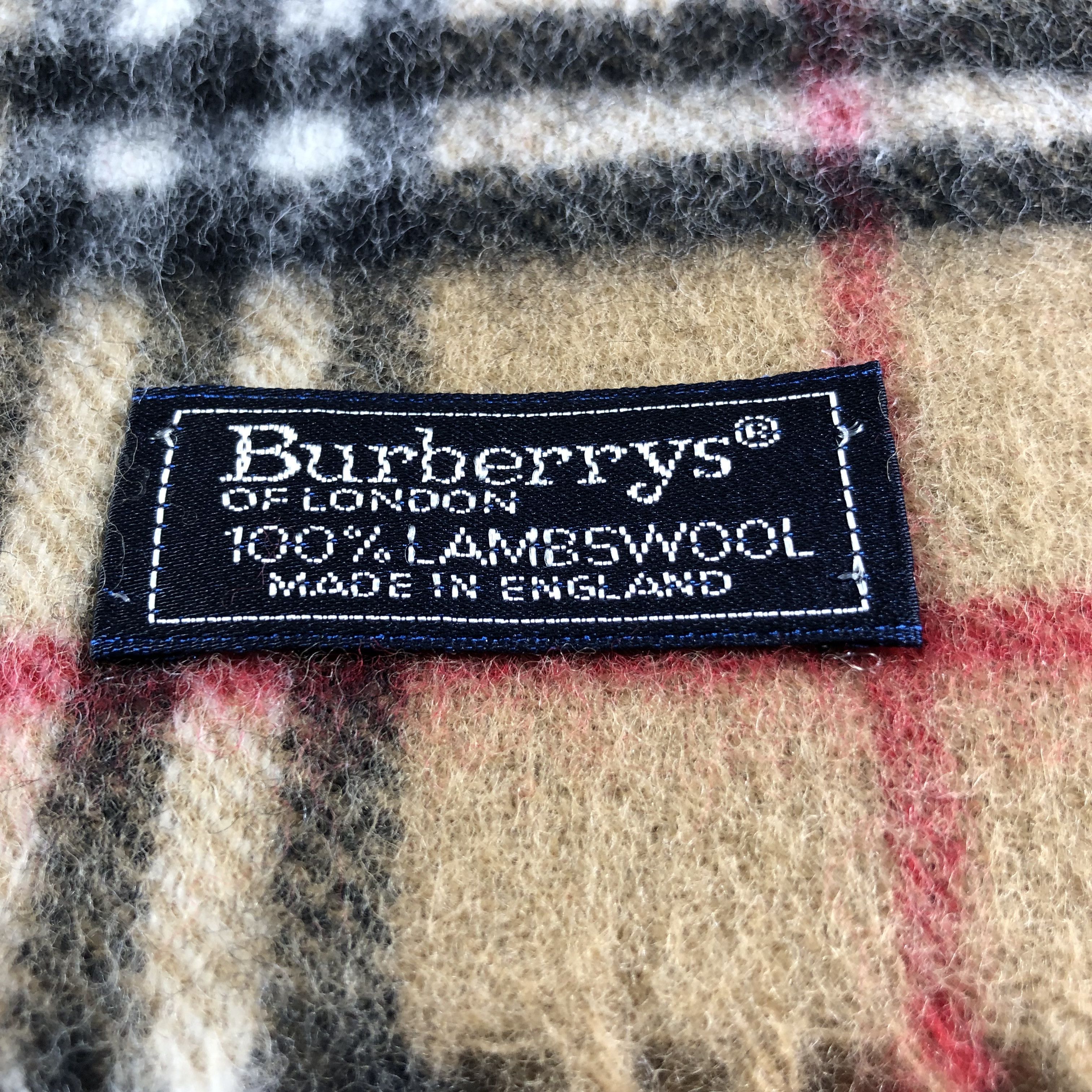 Burberry Burberrys Tan Wool Nova Check Scarf Muffler Neckwear V2072 Size ONE SIZE - 5 Thumbnail