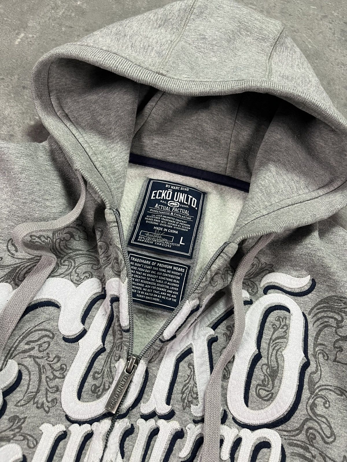 Ecko Unltd. Crazy Vintage Ecko Unltd Zip Hoodie Y2K L Size US L / EU 52-54 / 3 - 7 Thumbnail