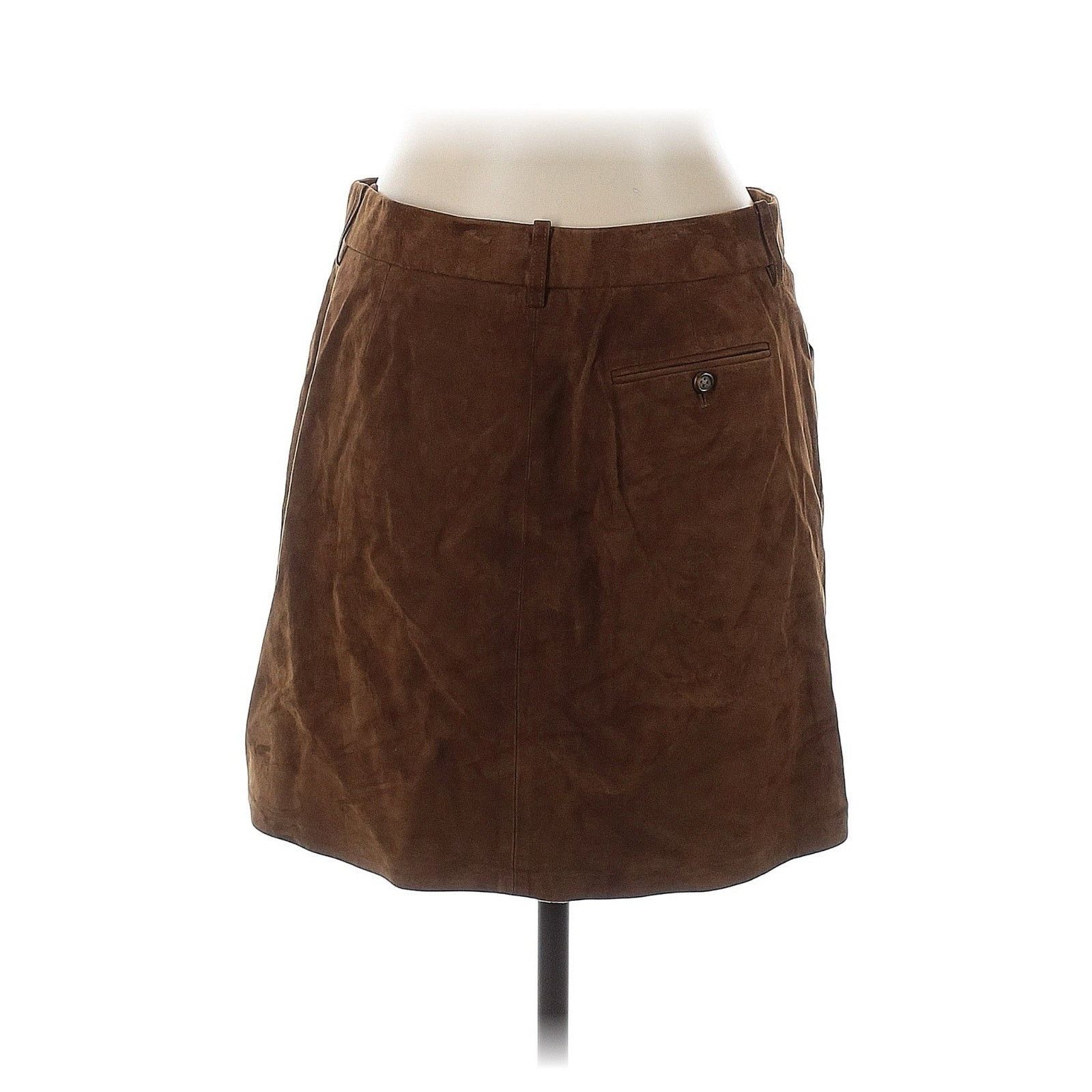 Ralph Lauren Ralph Lauren Black Labeled Goat Leather Suede Mini Skirt 10 Size 32" / US 10 / IT 46 - 3 Thumbnail