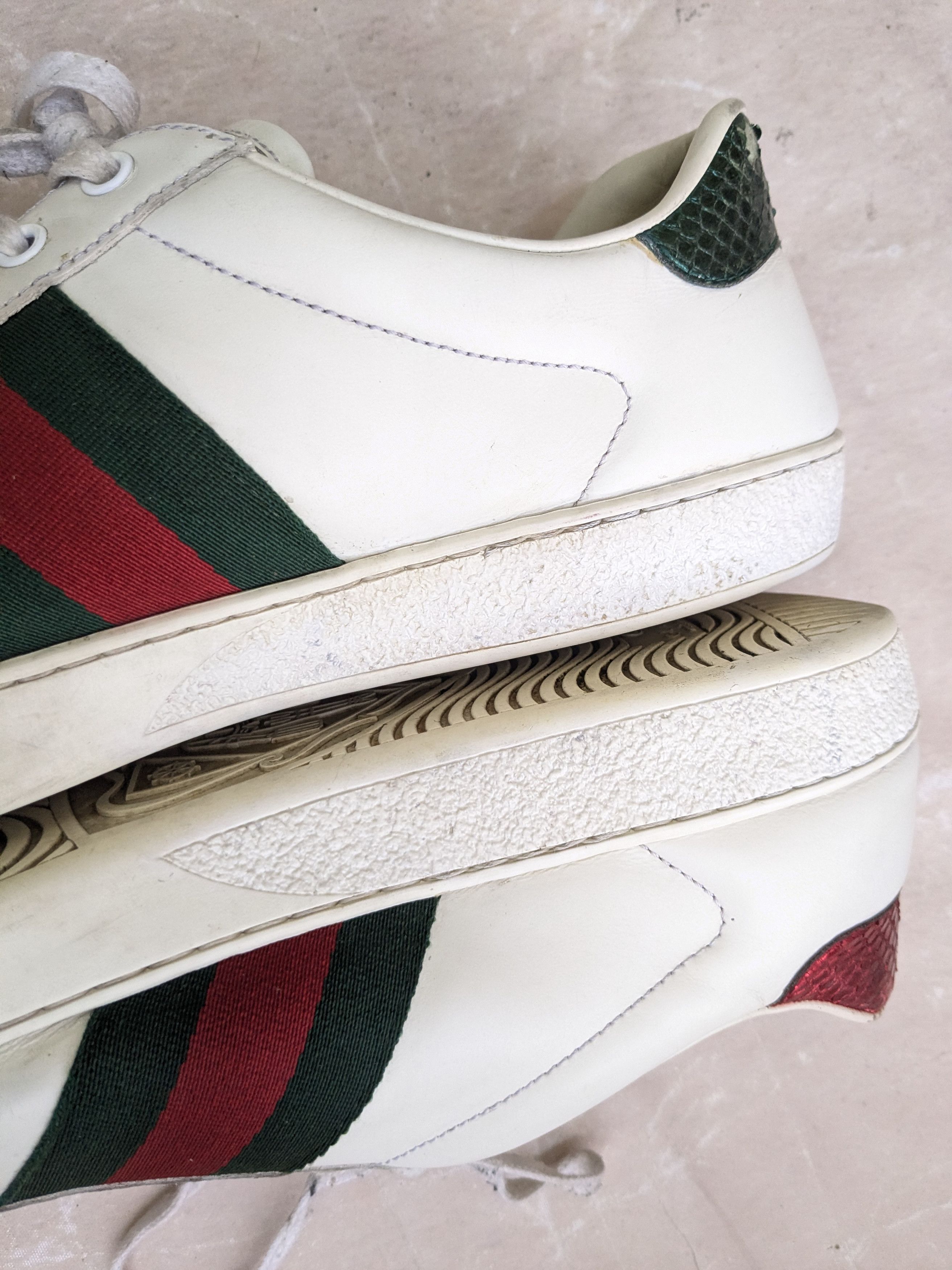 Gucci Gucci Ace Sneakers Bee White 10.5 Low Tops Size US 10.5 / EU 43-44 - 8 Thumbnail