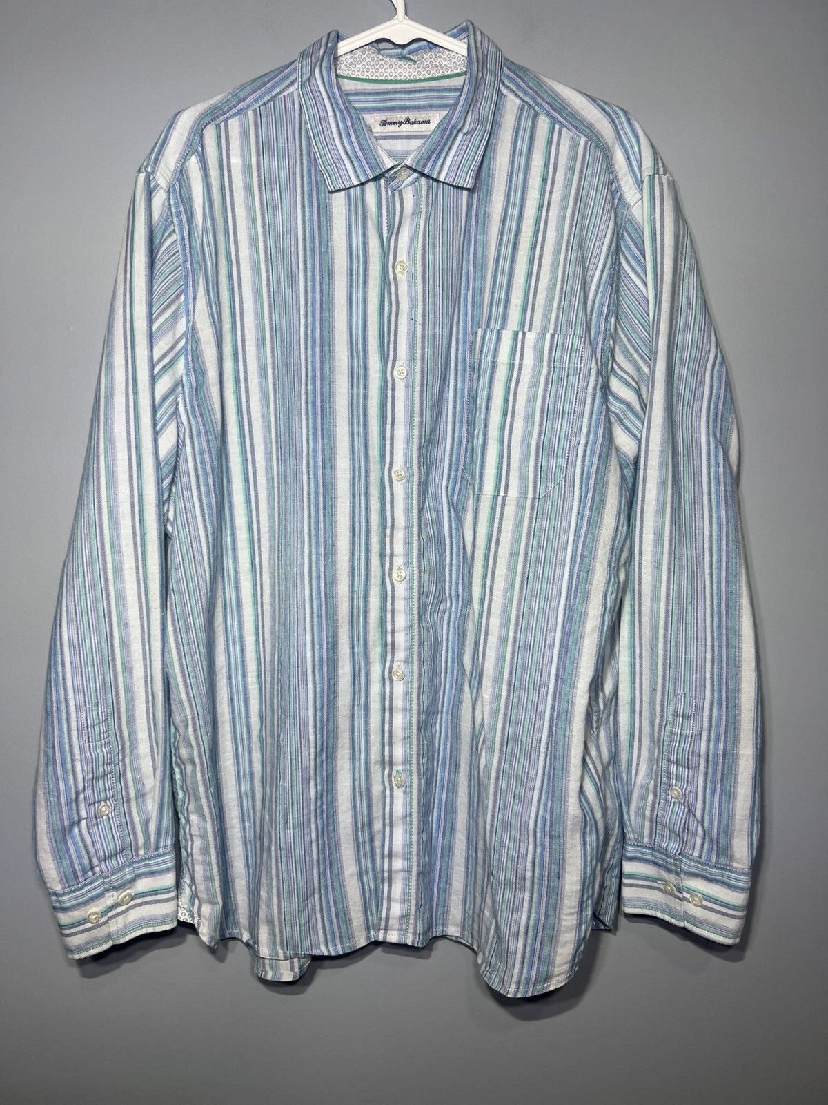 Tommy Bahama Tommy Bahama Shirt Men XL Linen Blend Button Up Long Sleeves Size US XL / EU 56 / 4 - 2 Thumbnail