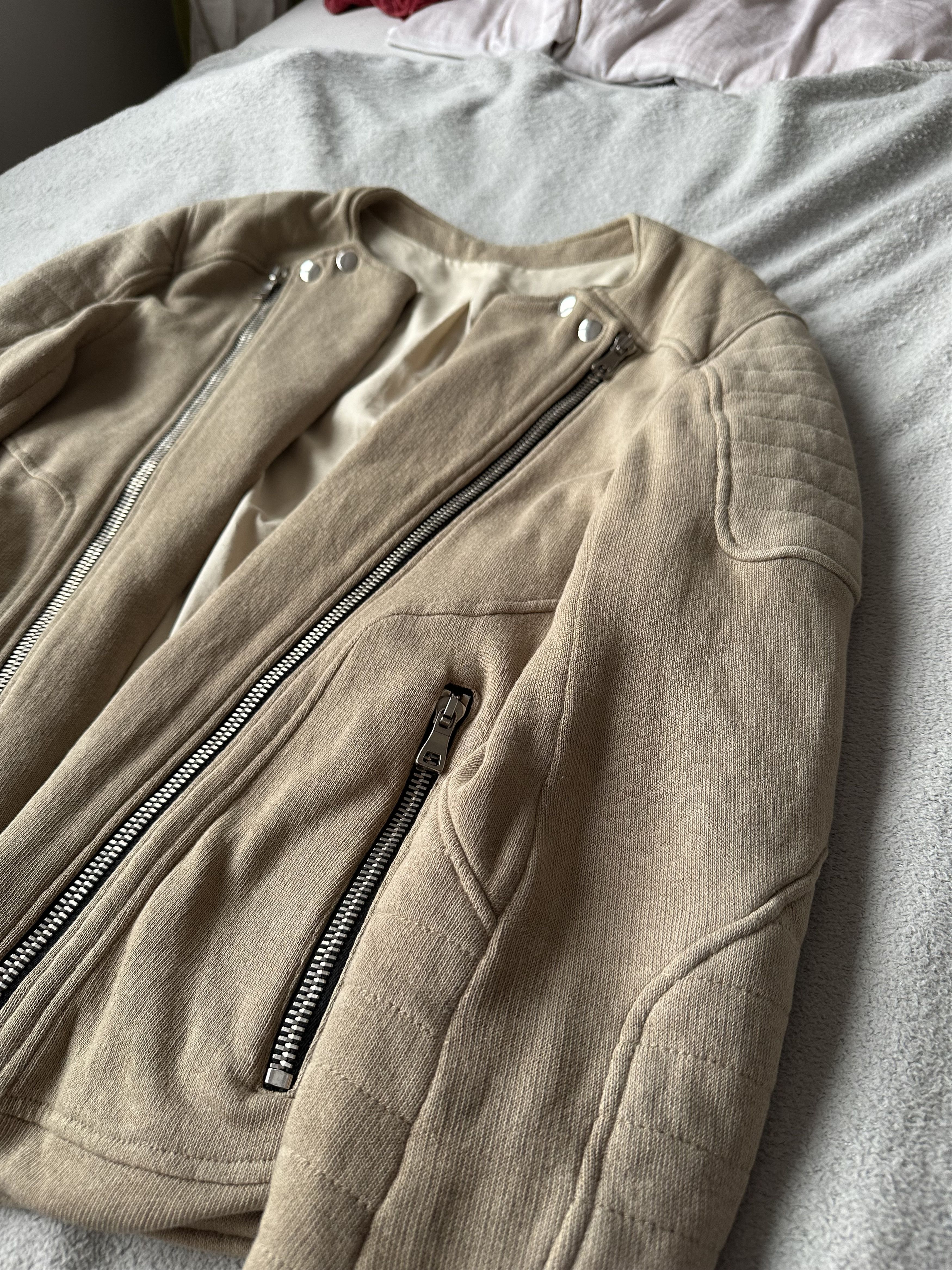 Balmain SS13 Balmain Linen Tan Beige Biker Moto Zip Jacket Size US M / EU 48-50 / 2 - 4 Thumbnail