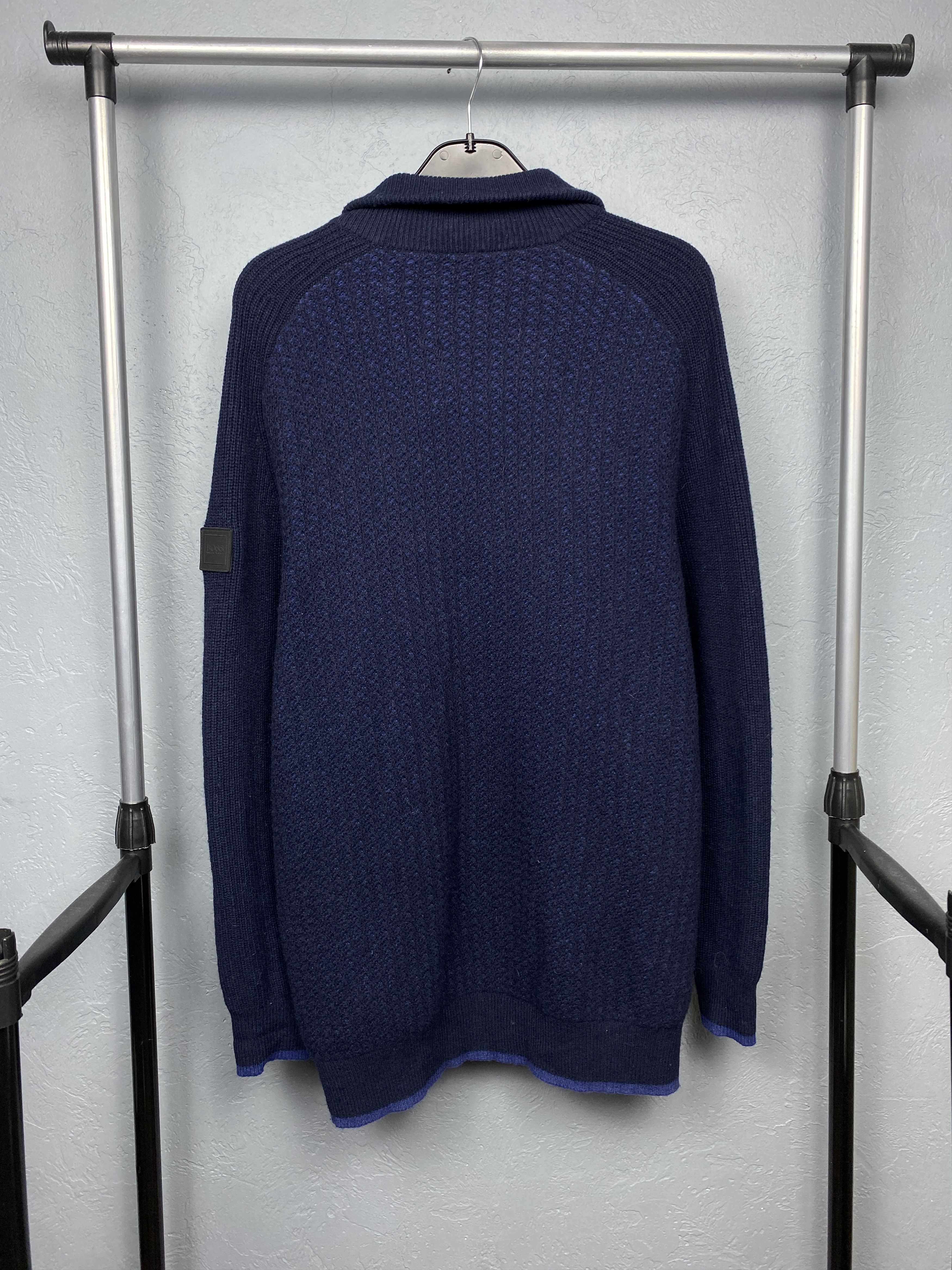 Hugo Boss Hugo Boss Mens Wool Knit Full Zip Sweater Size US XXL / EU 58 / 5 - 8 Thumbnail