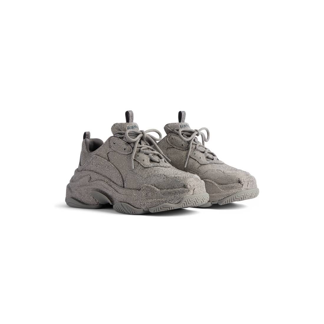 Balenciaga o1srvl11e0426 Triple S Sneakers With Rhinestone in Dark Grey Size US 11 / IT 41 - 2 Thumbnail