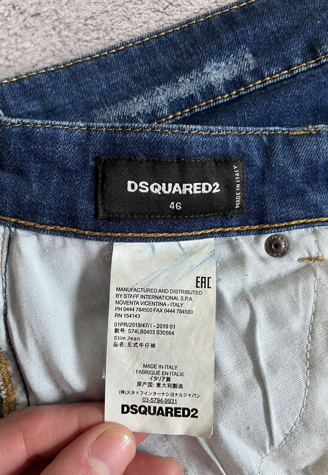 Dsquared2 Dsquared2 Men’s Jeans Denim Slim Jean Made In Italy Size 46 Size US 30 / EU 46 - 8 Thumbnail