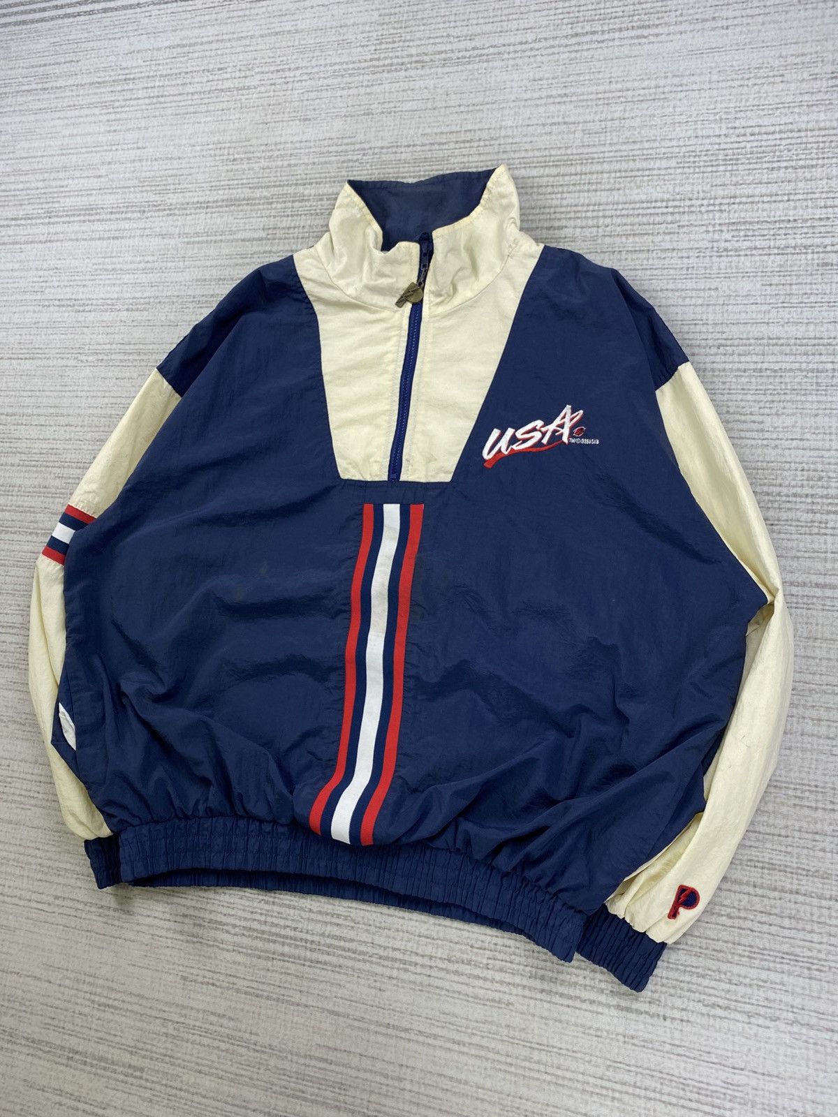 Pro Player × Vintage Vtg 90s Pro Player USA Big Embroiderey Quarter Zipper Jacket Size US XXL / EU 58 / 5 - 4 Thumbnail