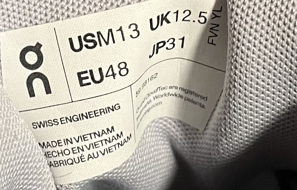 Other On Cloud 5 Running Shoes Blue White Size US 13 / EU 46 - 6 Thumbnail