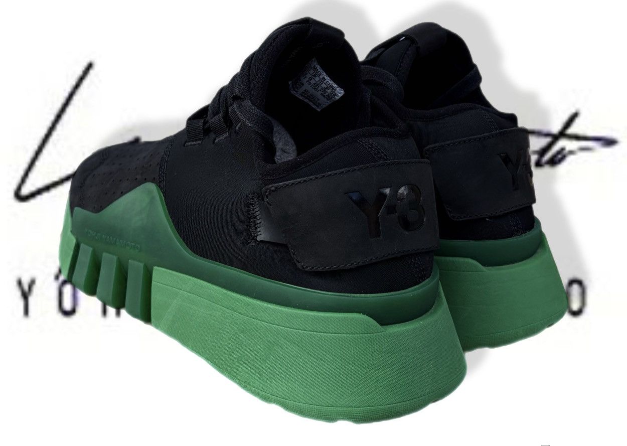 Adidas × Y-3 Adidas Y-3 Yohji Yamamoto Ayero Black Green Sneakers Low Size US 9.5 / EU 42-43 - 3 Thumbnail