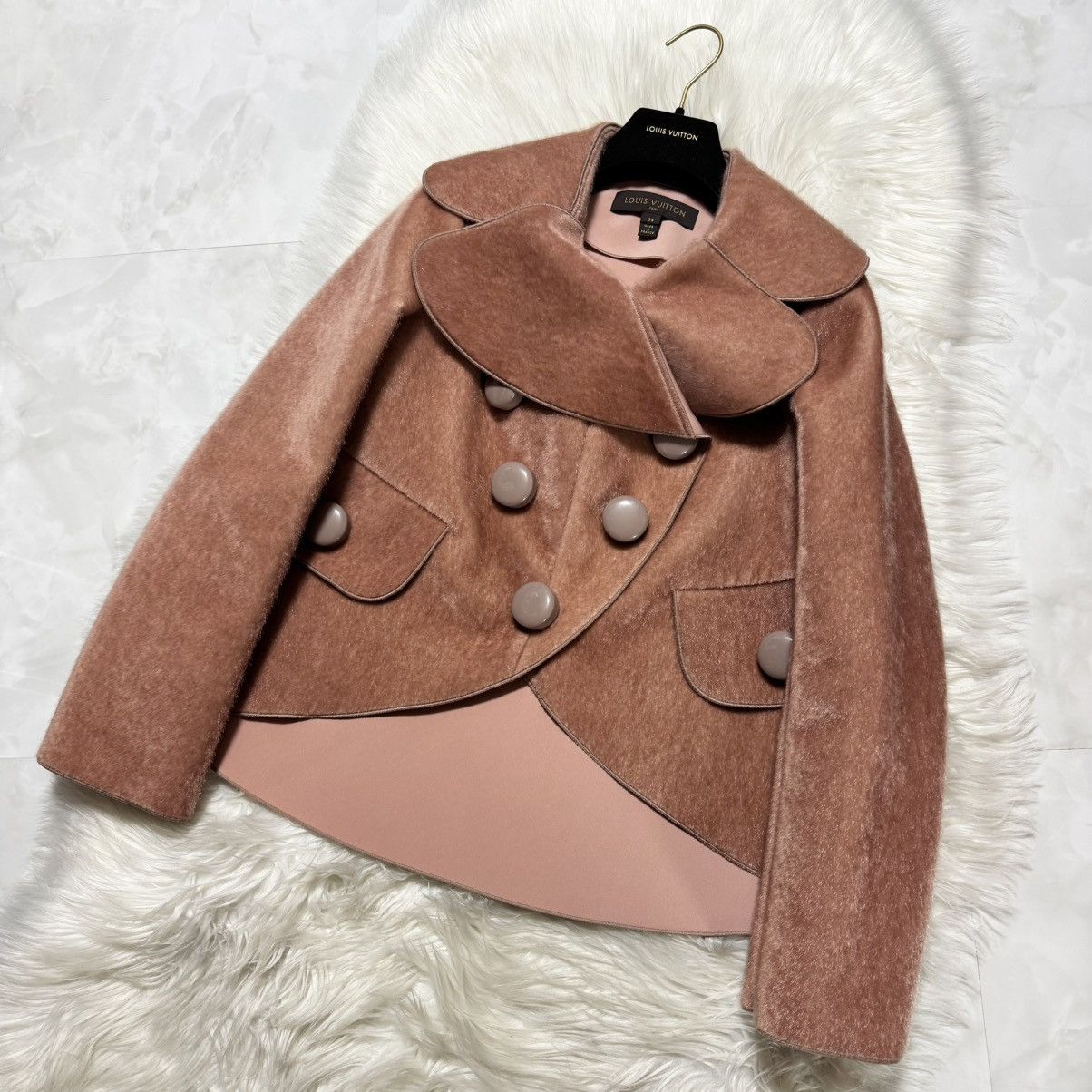 Louis Vuitton Louis Vuitton fur double jacket 34 pink brown Size XS / US 0-2 / IT 36-38 - 5 Thumbnail