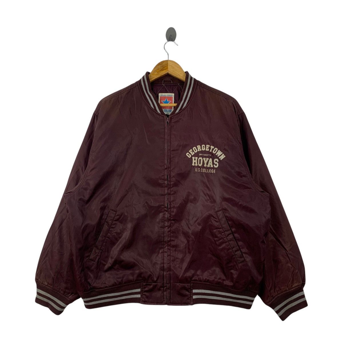 Vintage GEORGETOWN HOYAS Us American Football Bomber Jacket