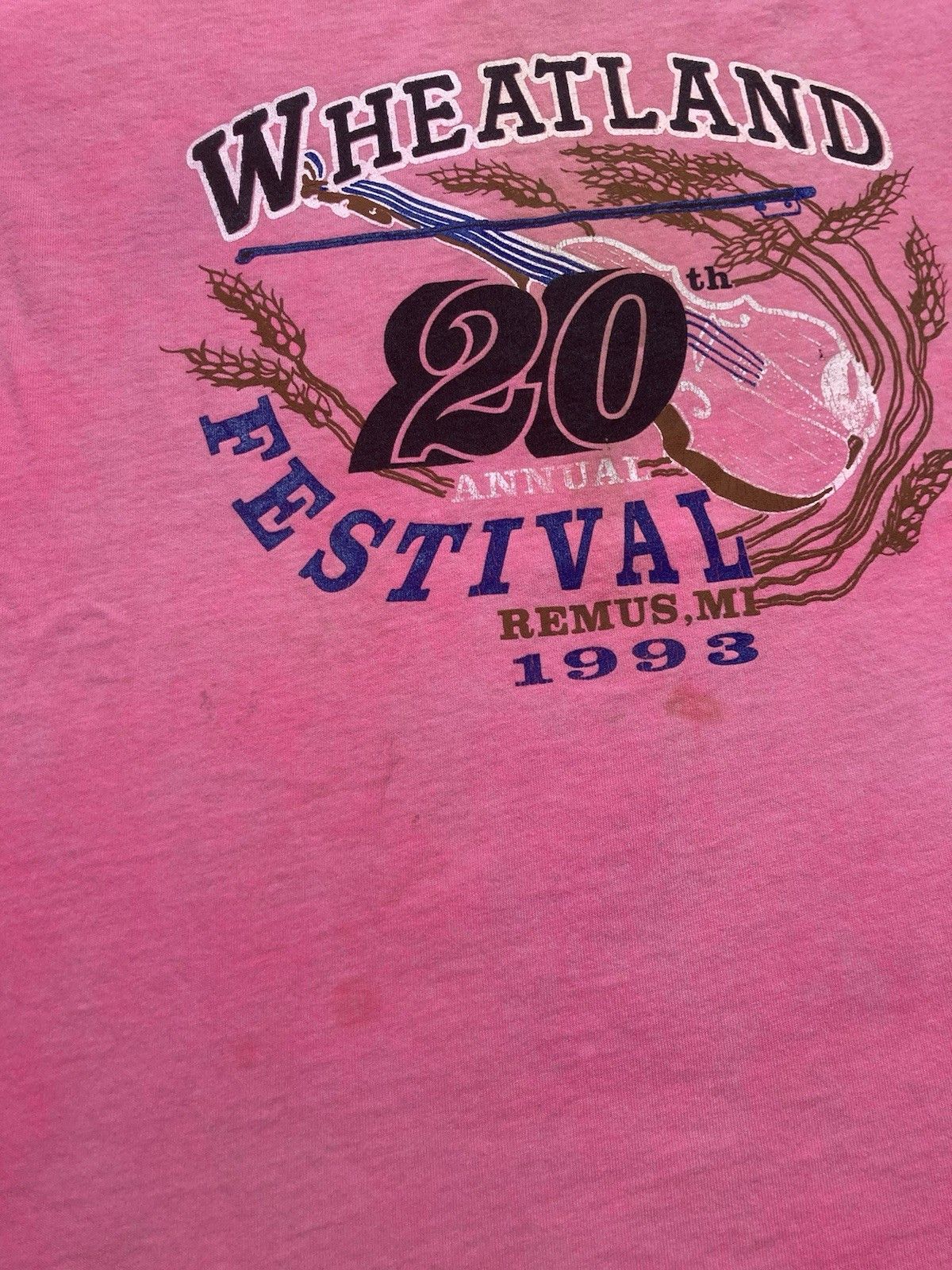 Vintage 90s t shirt wheatland music festival Michigan bluegrass XL Size US XL / EU 56 / 4 - 4 Thumbnail