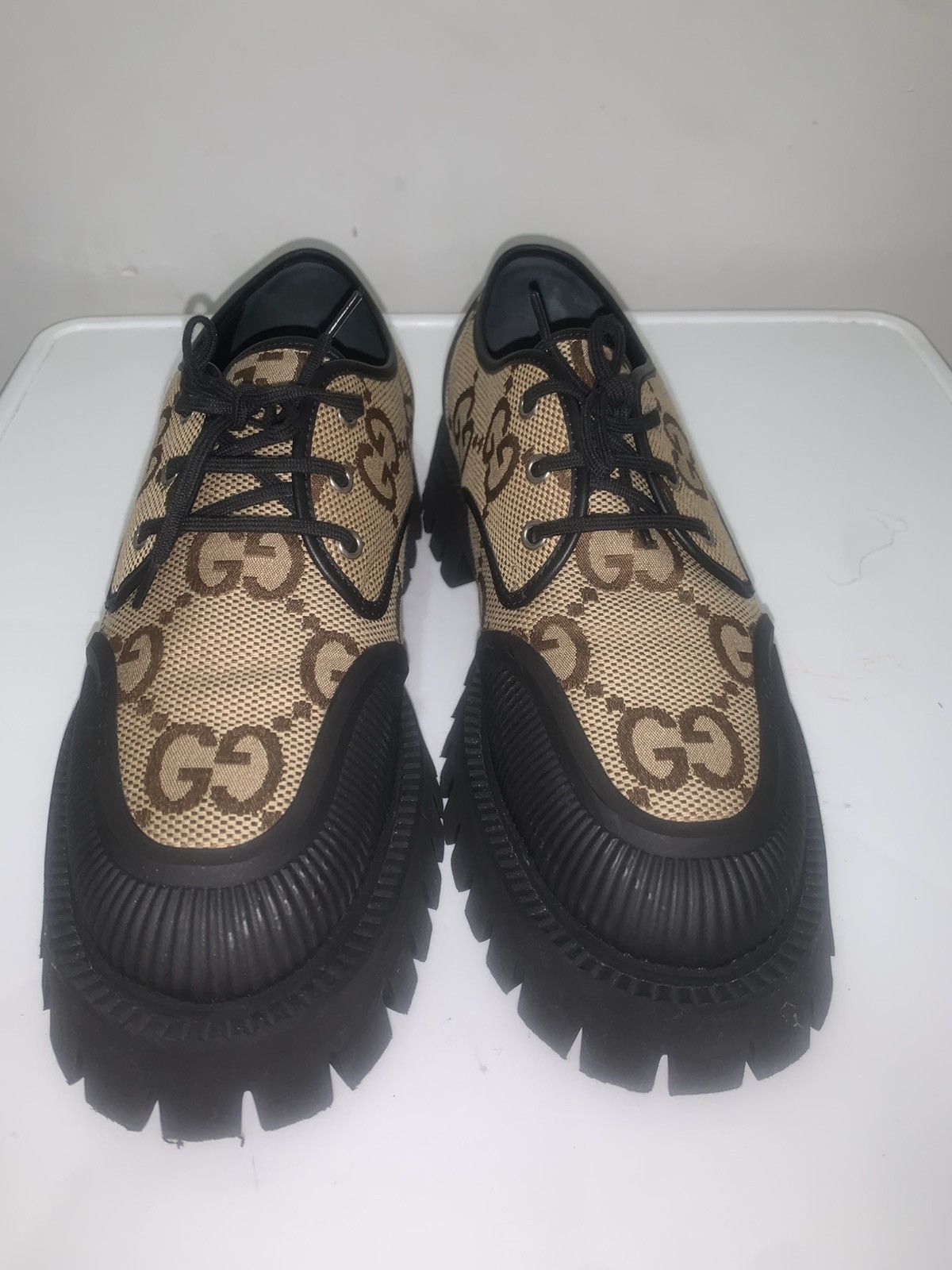Gucci Gucci Maxi GG supreme canvas lace up low cut Size US 9.5 / EU 42-43 - 1 Thumbnail