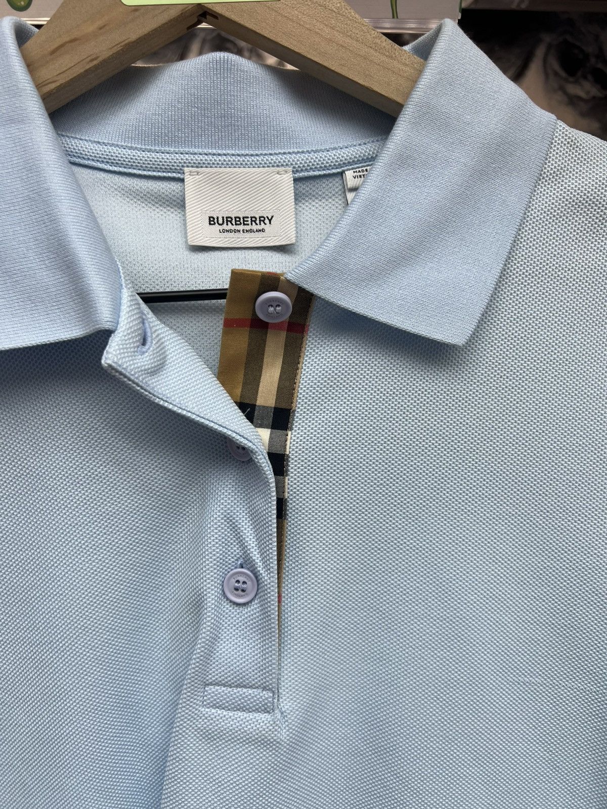 Burberry Burberry Baby Blue Polo Tee Size US L / EU 52-54 / 3 - 5 Thumbnail