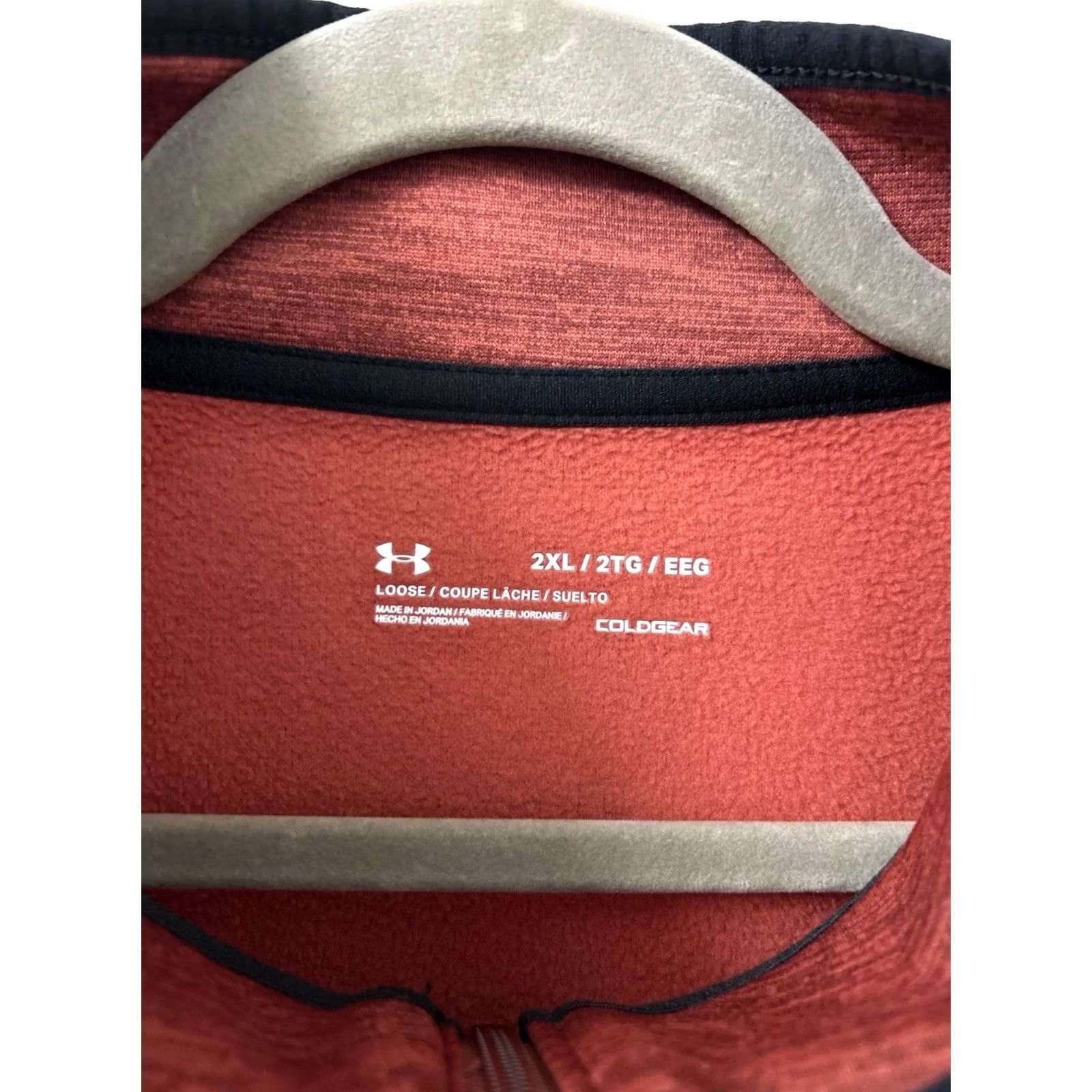 Under Armour Under Armour Red 1/4 Zip Mens 2XL ColdGear Fleece Lined Jacket Sweatshirt L/S Moisture Wicking Athletic Pull-Over Activewear Size US XXL / EU 58 / 5 - 6 Thumbnail