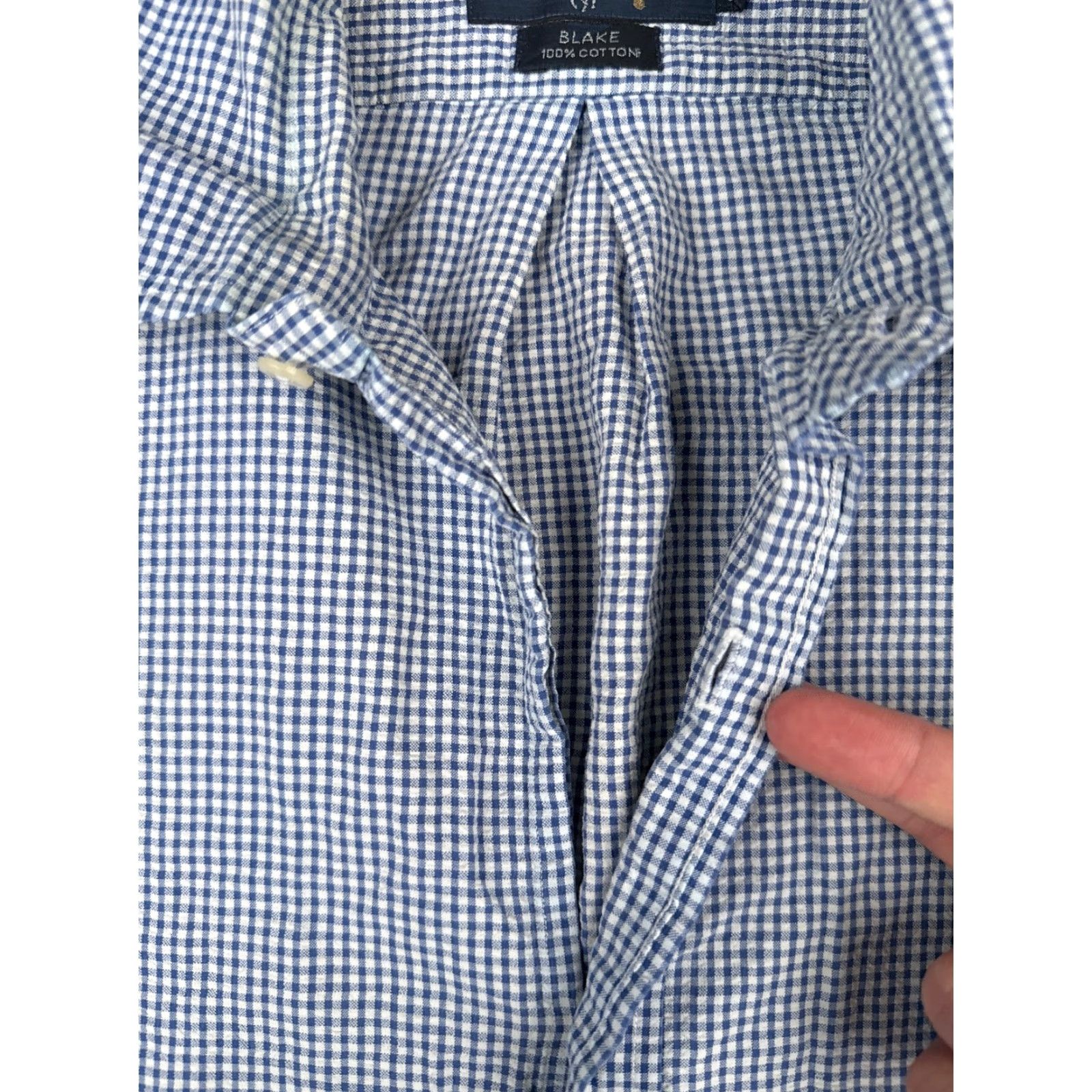 Ralph Lauren VINTAGE Ralph Lauren Men's Shirt 2XL Short Sleeve Plaid Button-Up Casual Fall Winter Blue Size US XXL / EU 58 / 5 - 7 Thumbnail