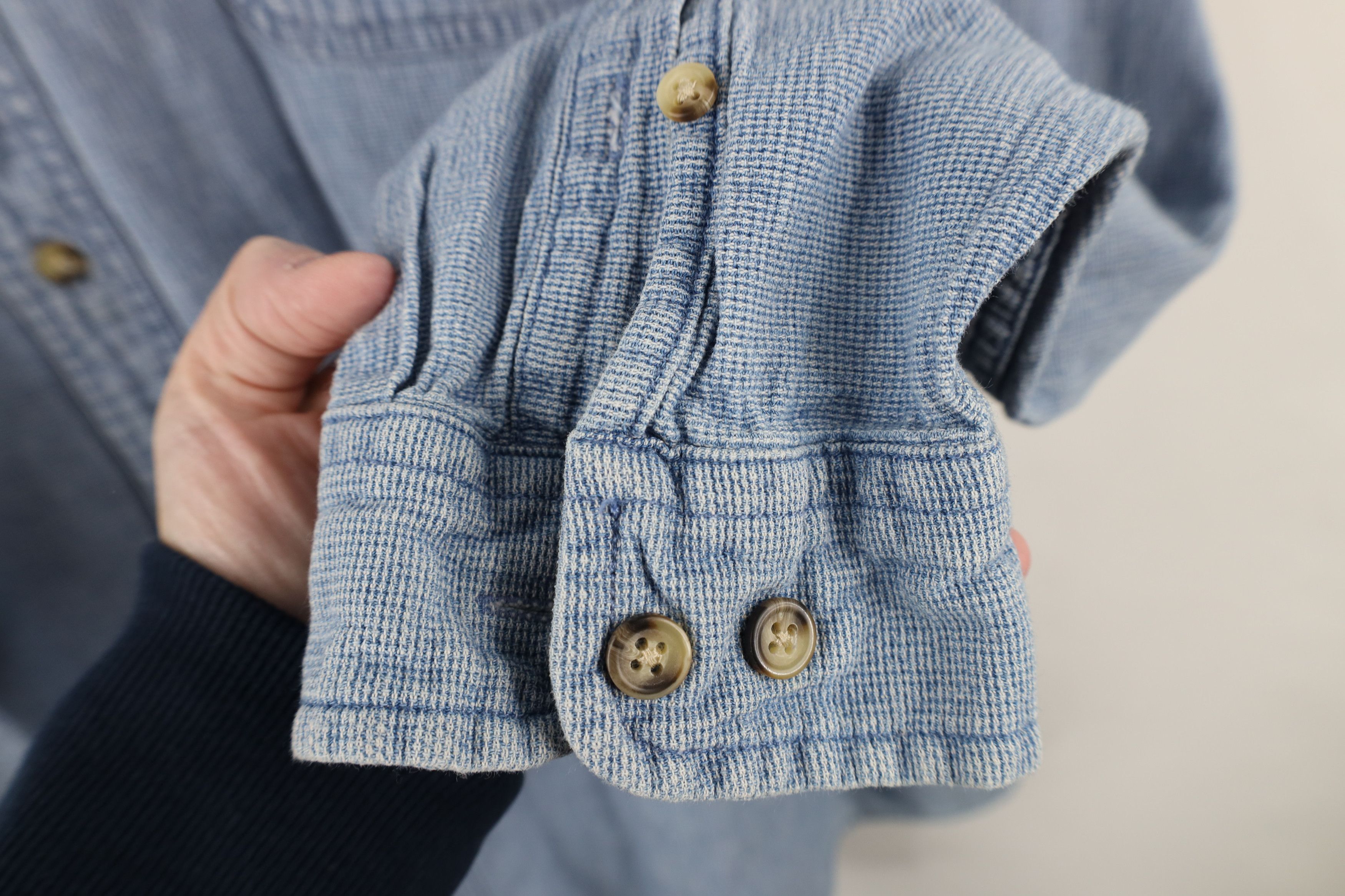 Vintage Vintage 90s University of Michigan Button Down Shirt Blue Size US XXL / EU 58 / 5 - 4 Thumbnail