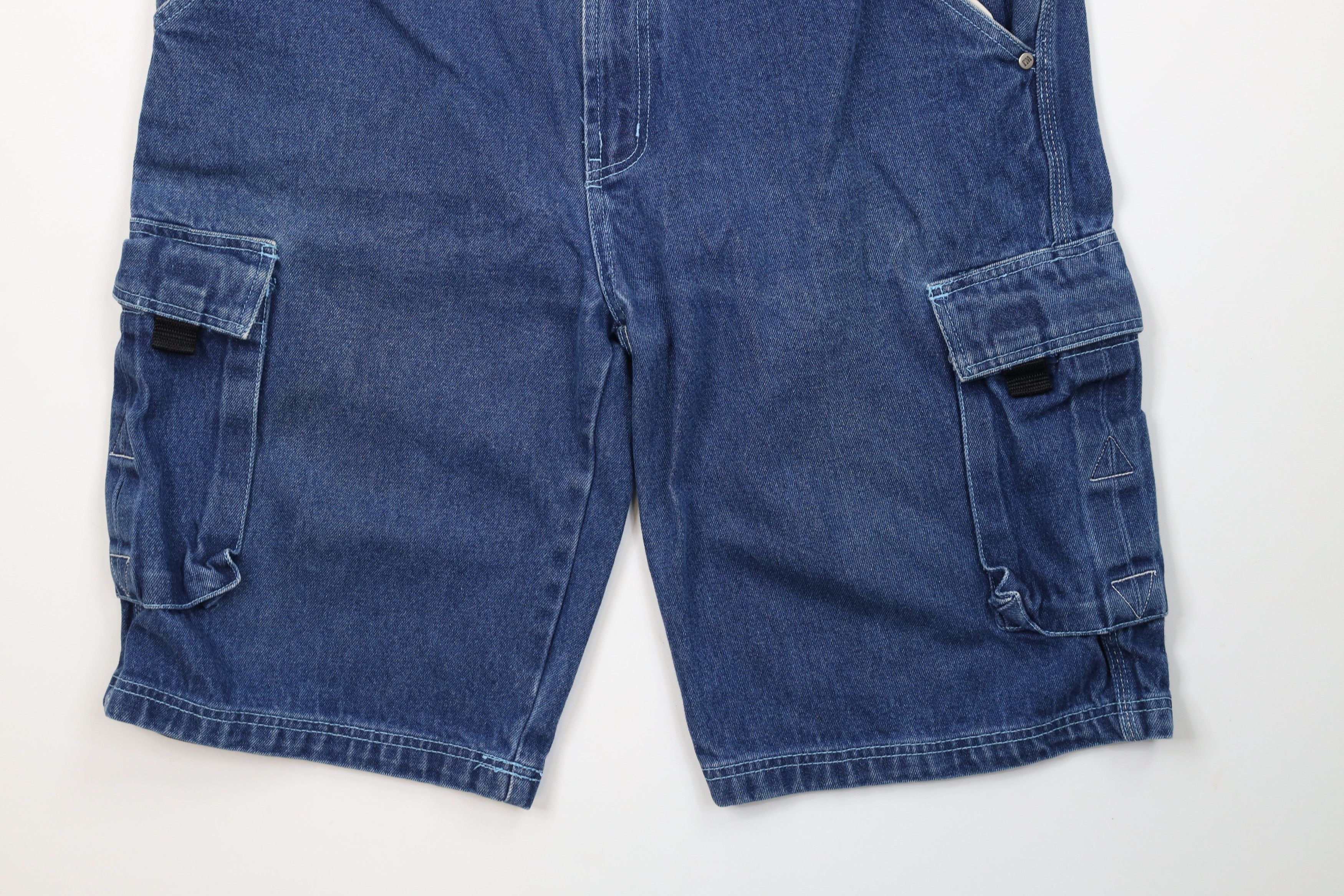 Vintage Vintage 90s Y2K Streetwear Skateboarding Denim Cargo Shorts Size US 36 / EU 52 - 4 Thumbnail