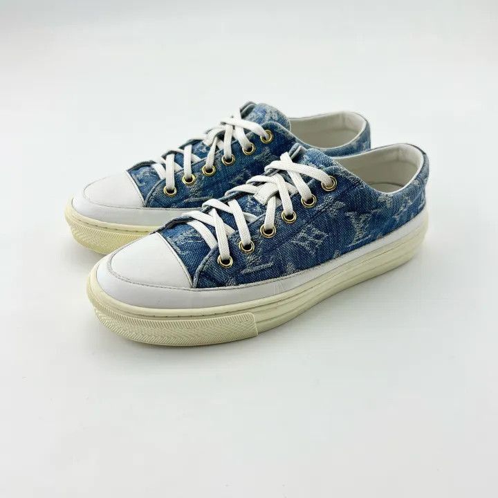 Louis Vuitton Louis Vuitton Stellar Denim Low-top Sneakers -2508 Size US 5 / IT 35 - 1 Thumbnail