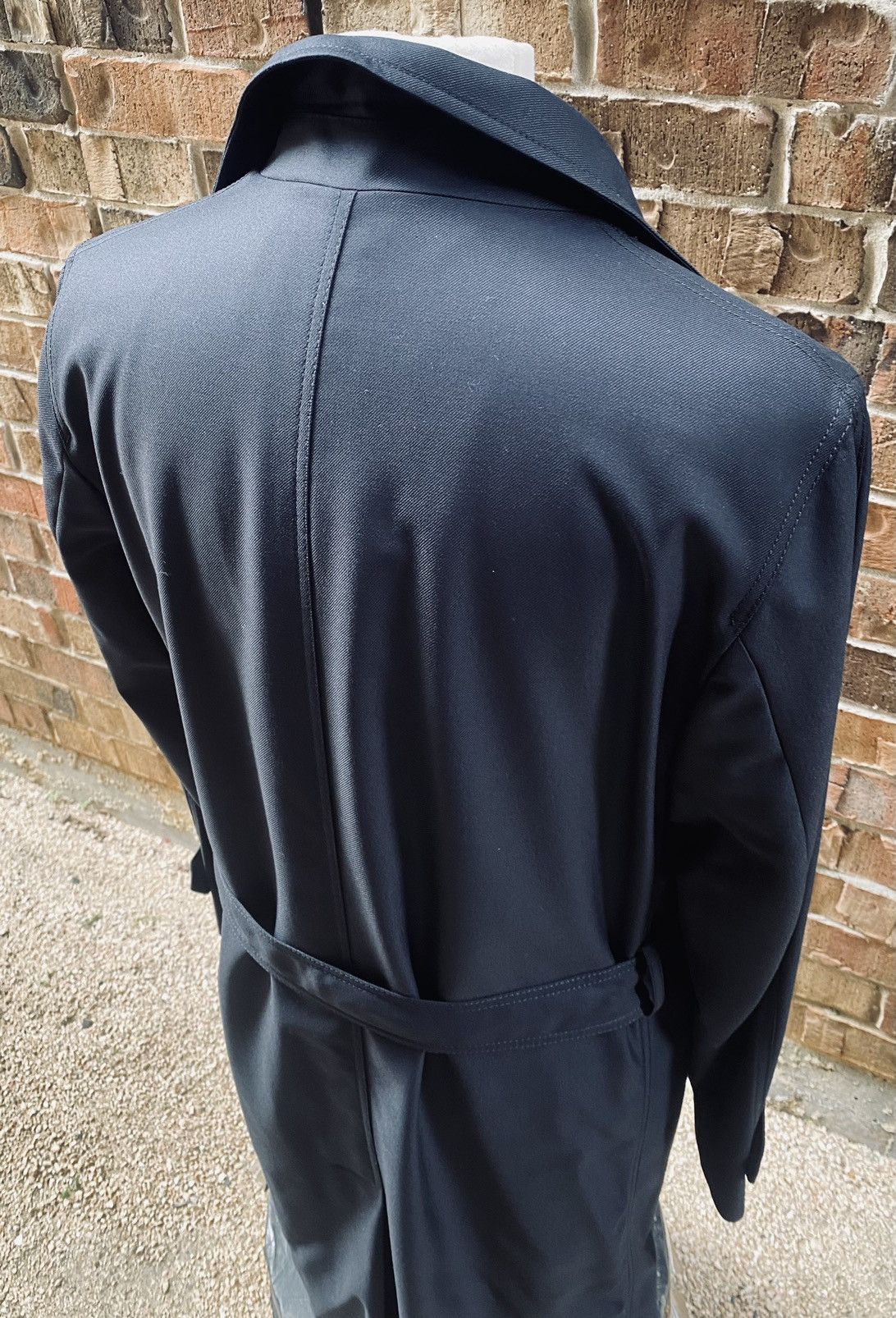 Brioni Brioni 🇮🇹 black storm system wool bond belted topcoat L NEW Size US L / EU 52-54 / 3 - 6 Thumbnail